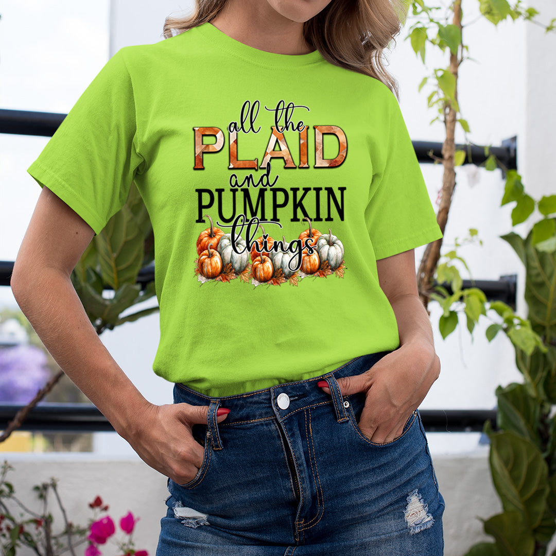 All The Plaid And Pumpkin - Unisex T-Shirt