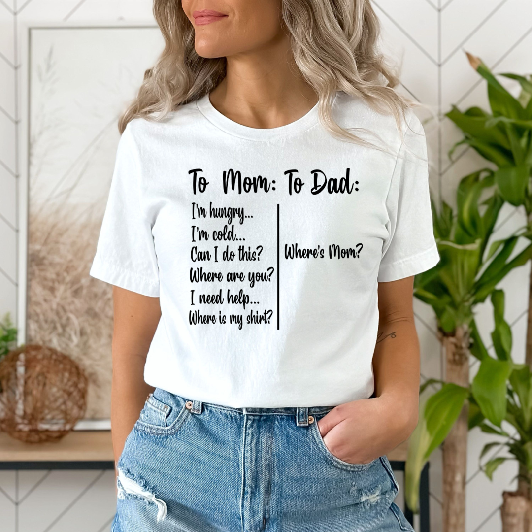 To Mom: To Dad:  - Unisex T-Shirt