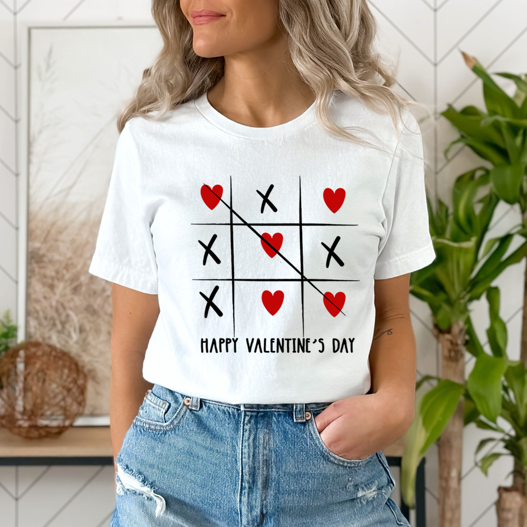 Happy Valentine's Heart And Cross design - Unisex T-Shirt