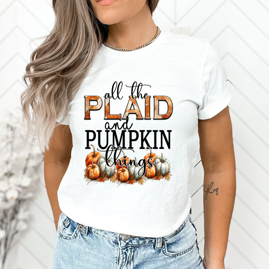 All The Plaid And Pumpkin - Unisex T-Shirt
