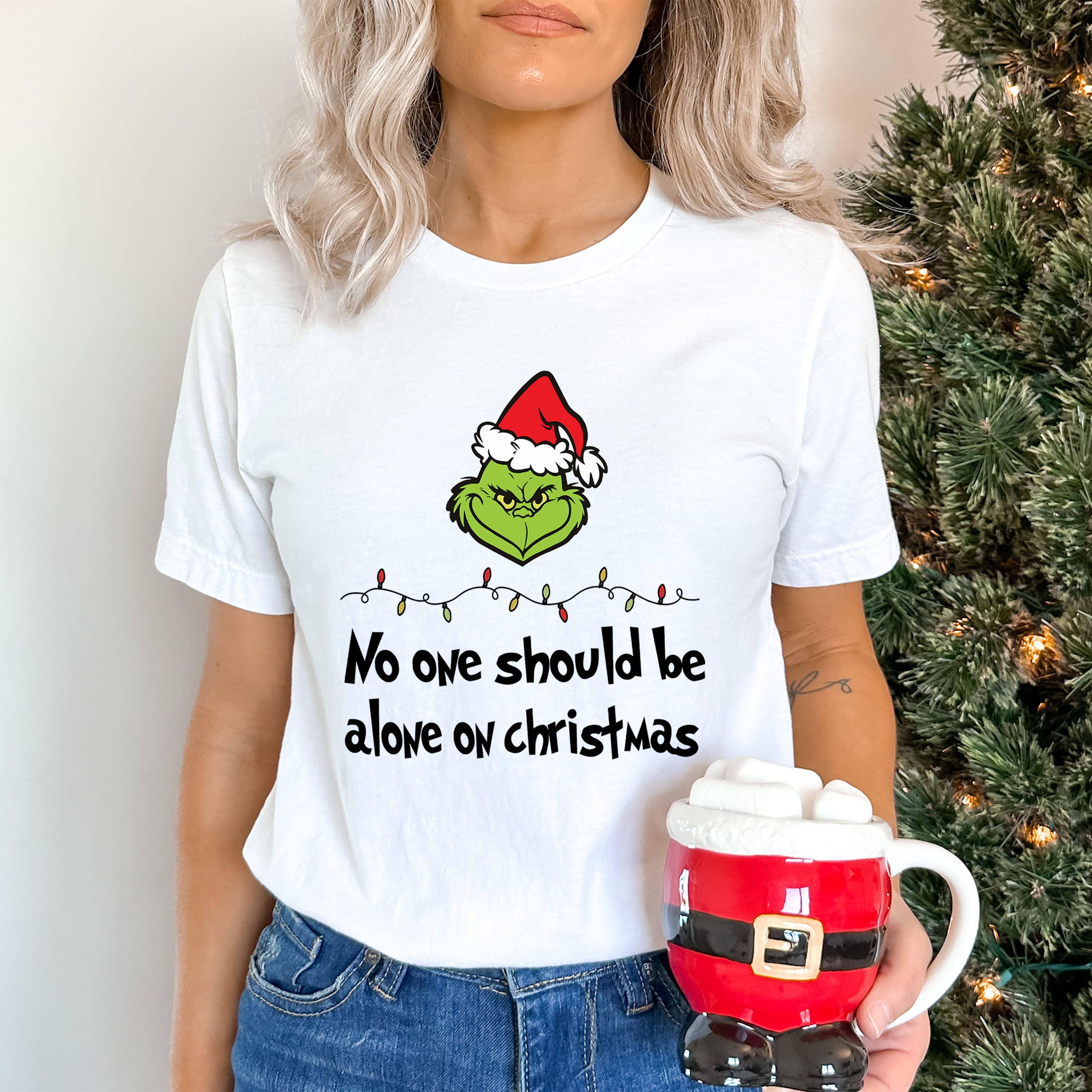 No One Should Be Alone On Christmas - Bella canvas