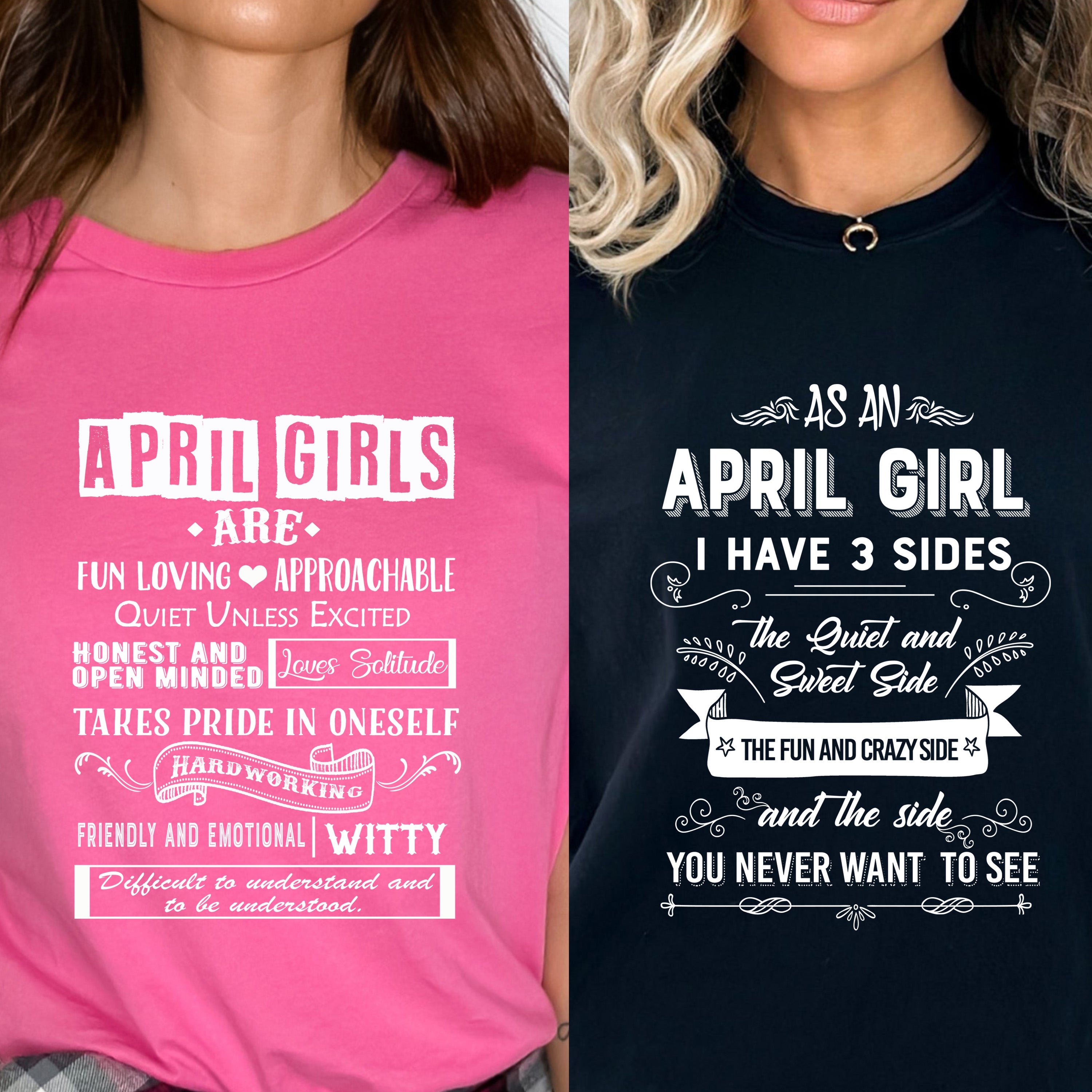 "April -Fun Loving And 3 Sides-Pack of 2"