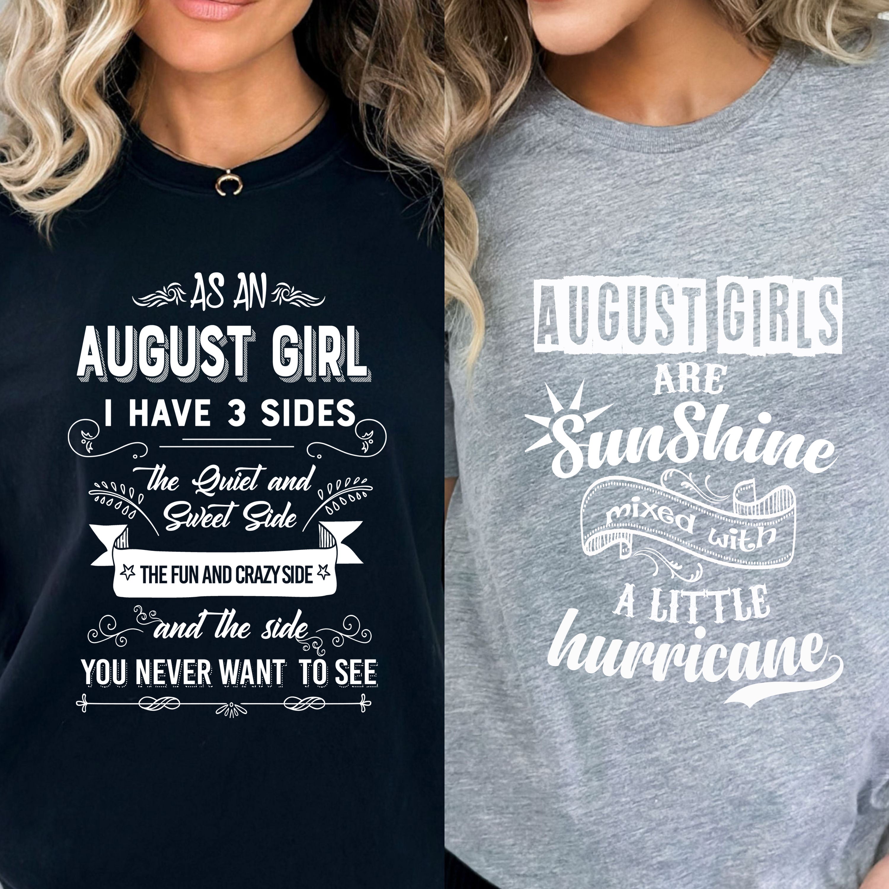 Premium "August -Sunshine & 3 Sides -Pack of 2"