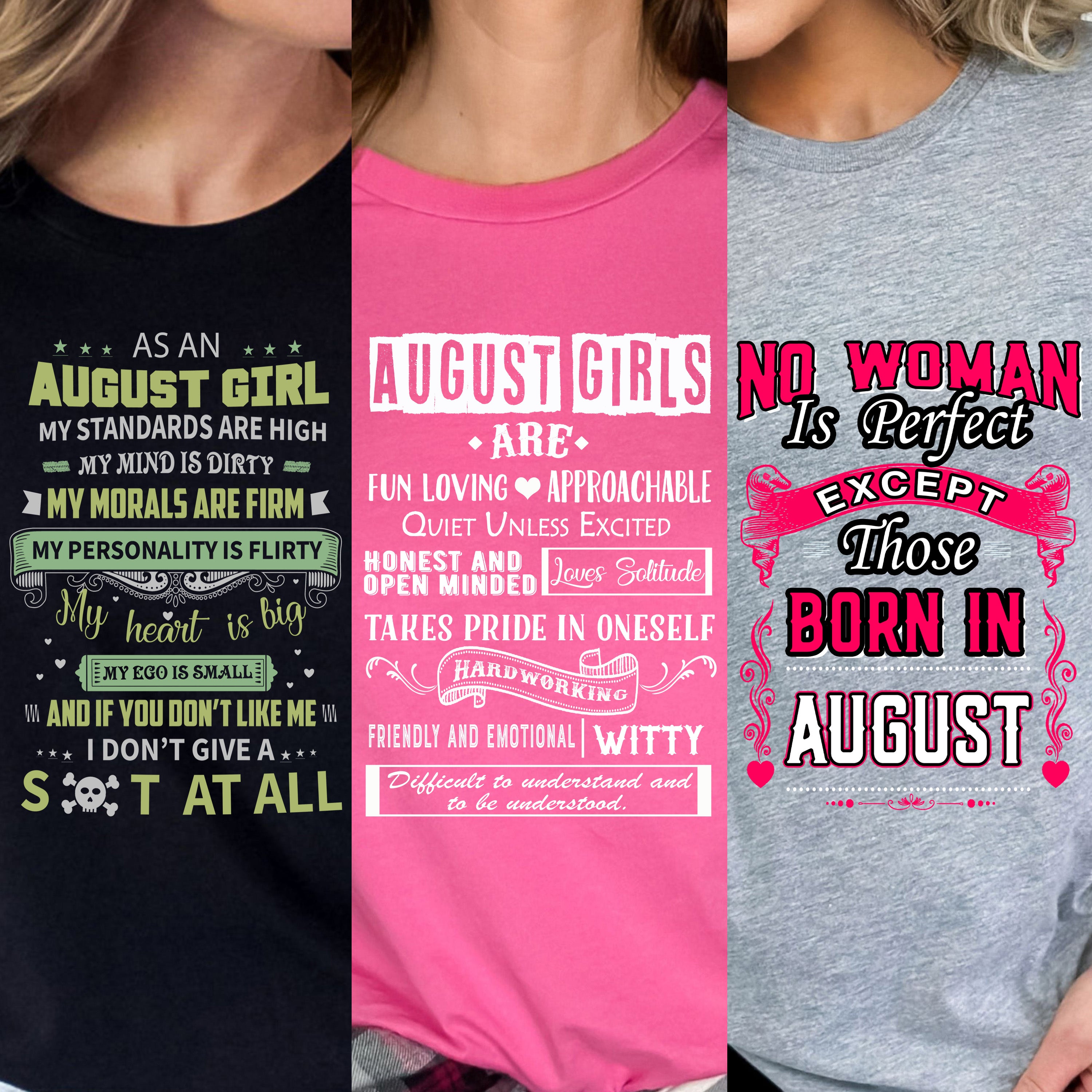 "August Pack Of 3 Shirts Combo -2"