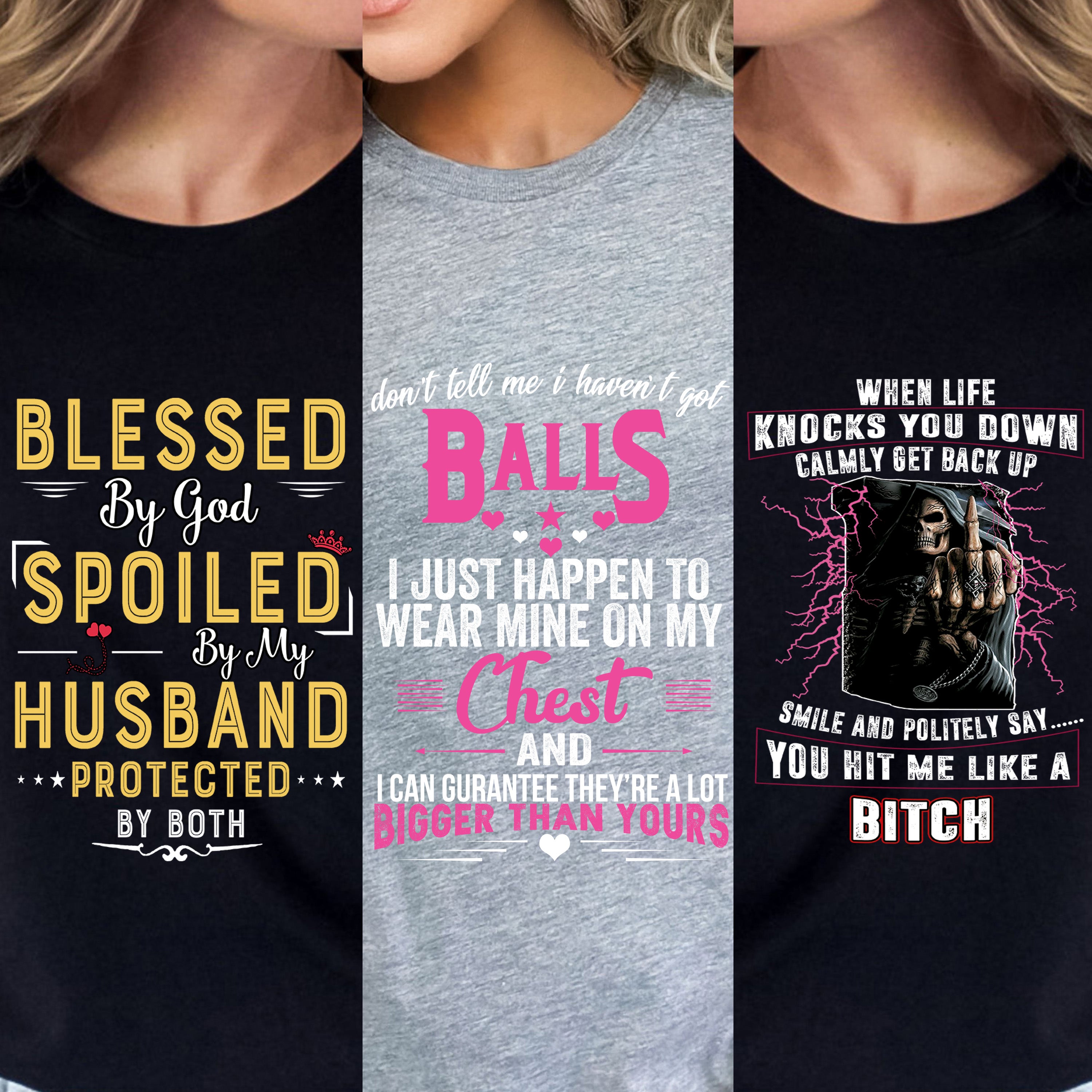 "Combo Pack Of 3 Shirts for Sassy Girls"