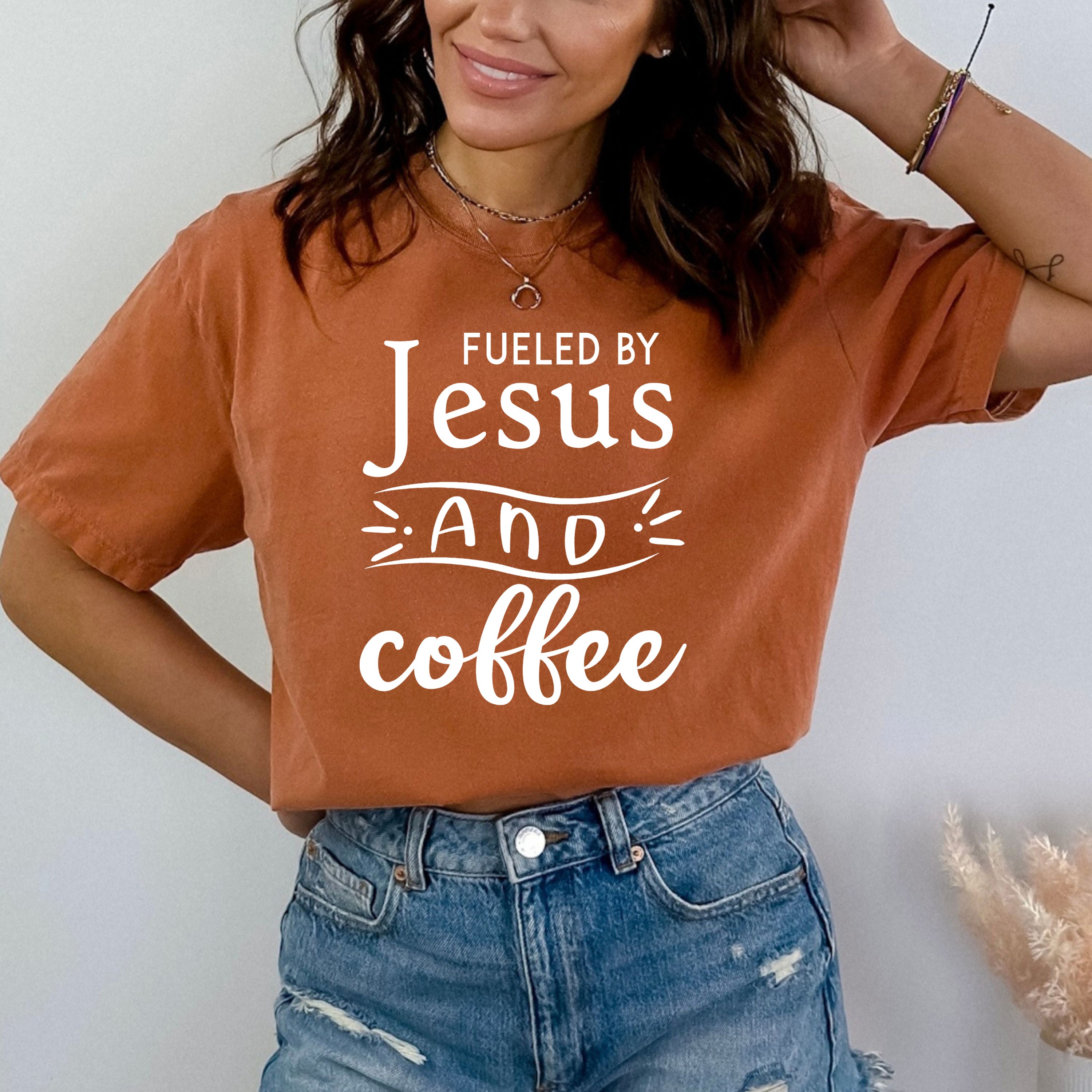 Fueled By Jesus And Coffee - Bella canvas