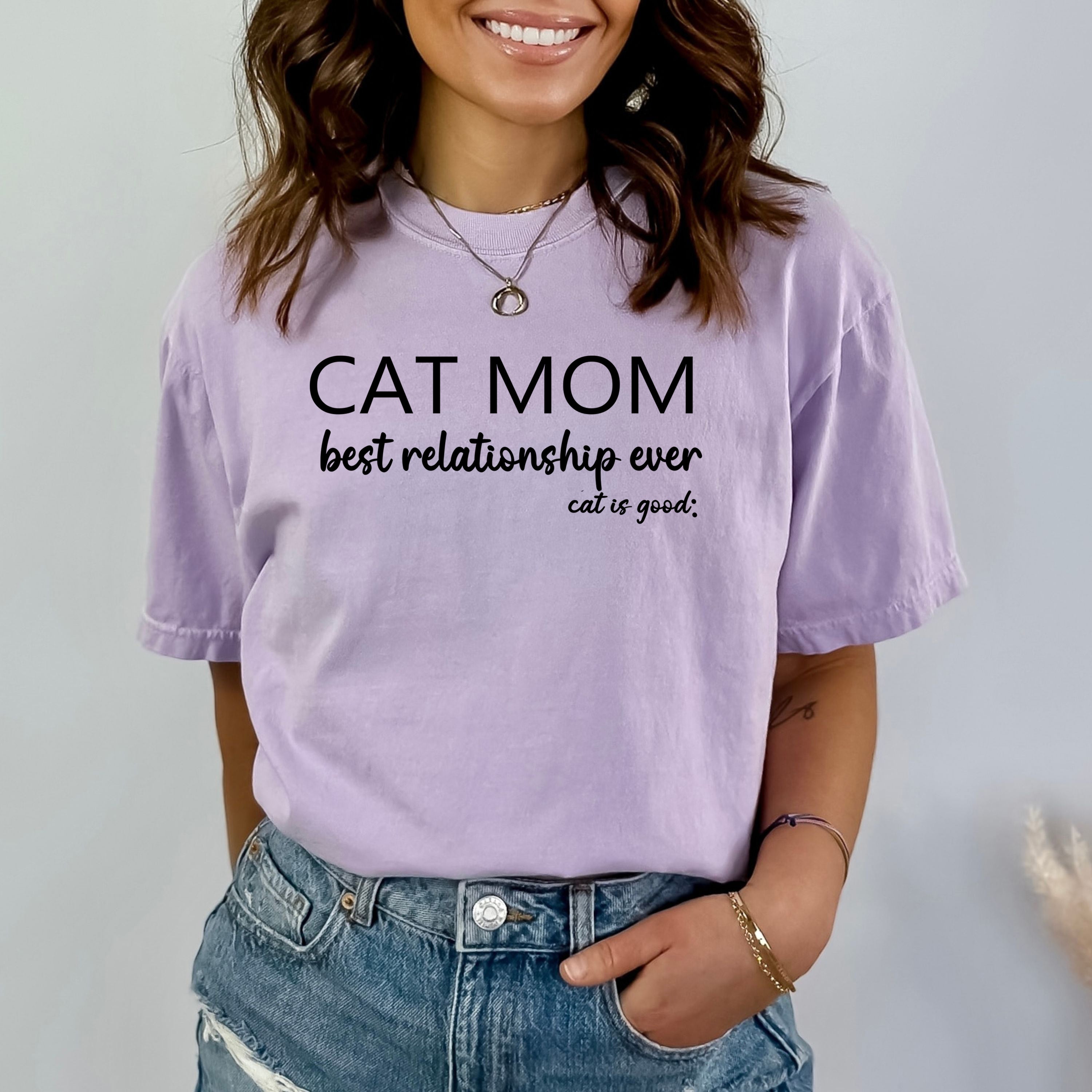 Cat Mom Best Relationship Ever-Bella Canvas Shirt