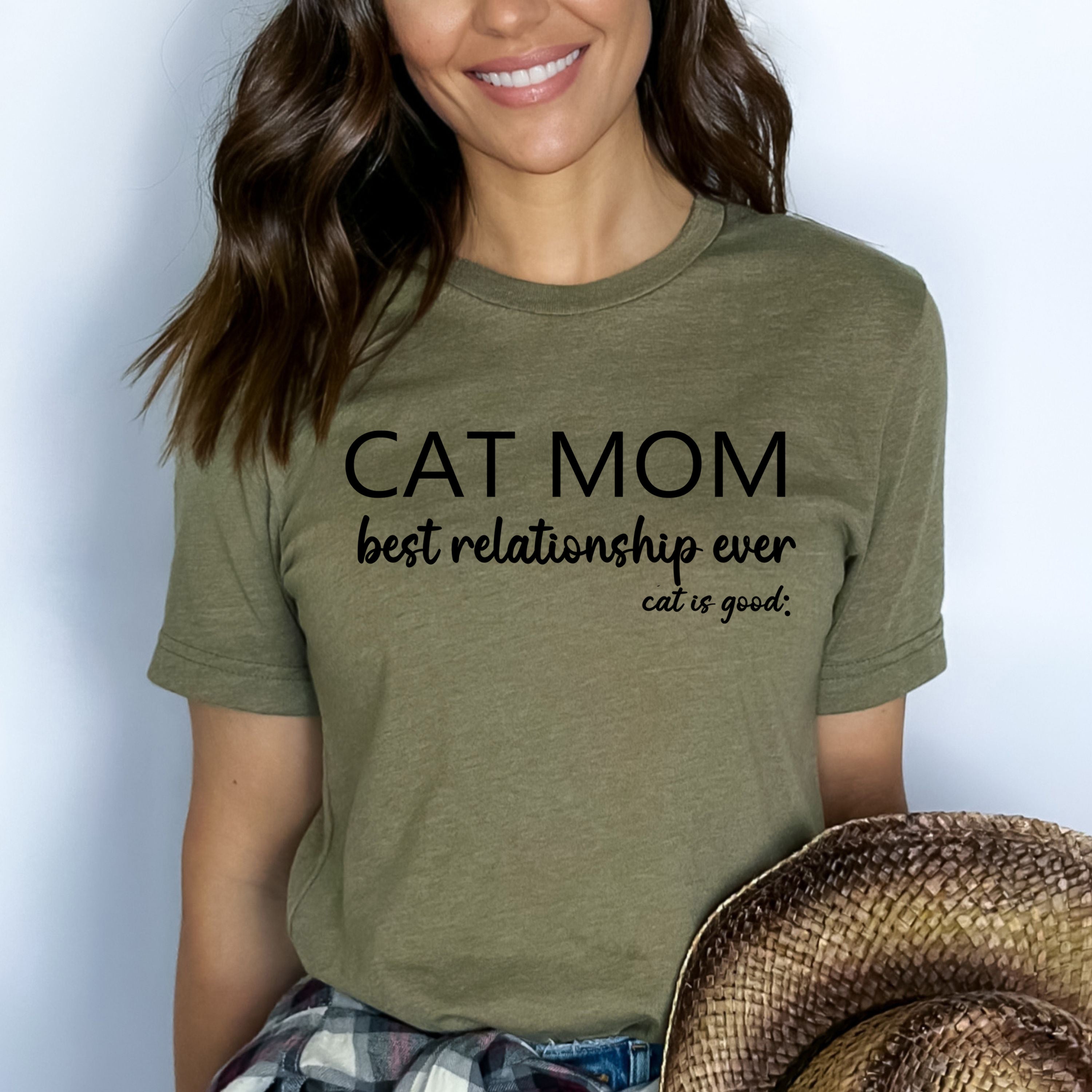 Cat Mom Best Relationship Ever-Bella Canvas Shirt