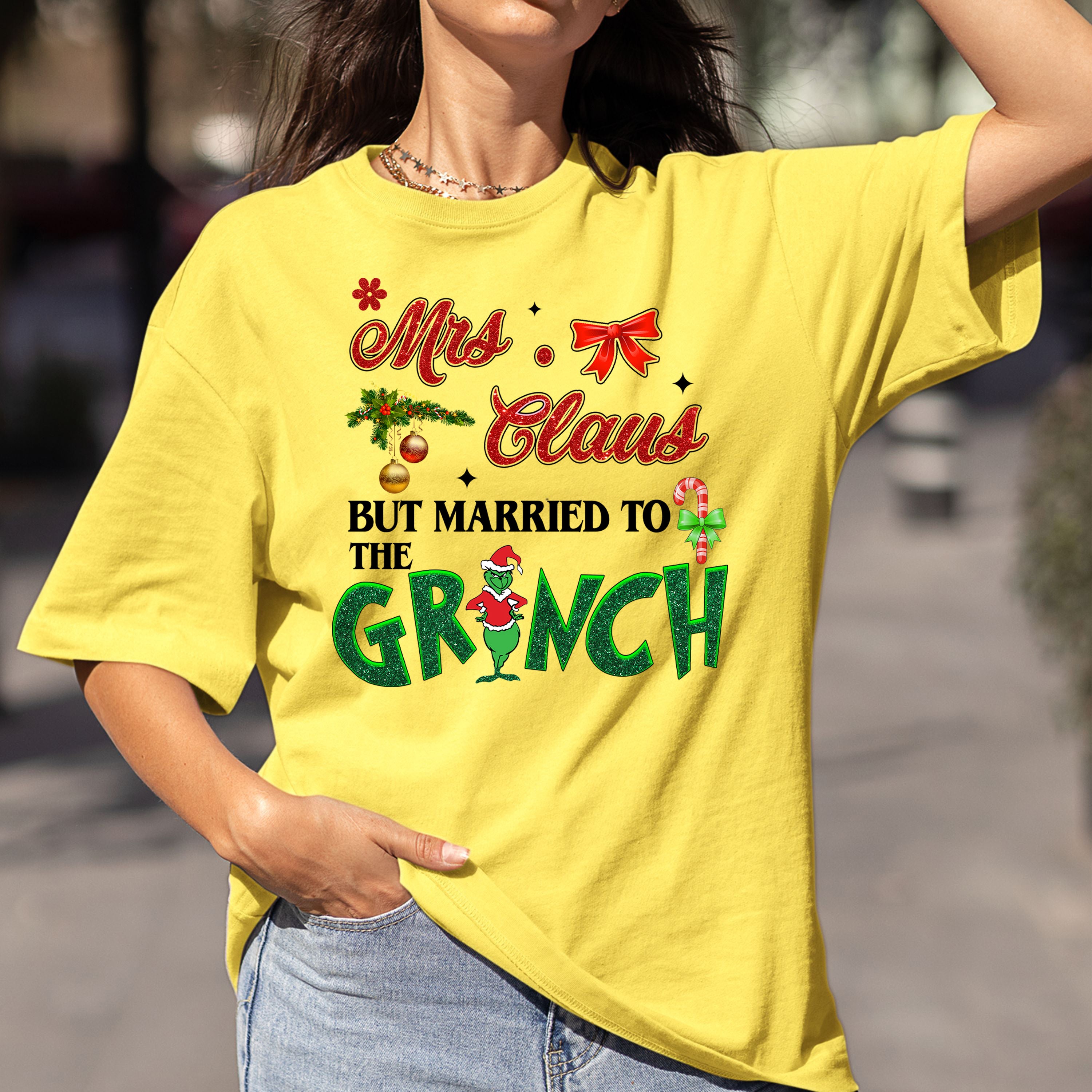 Mrs. Claus But Married To Grinch - Bella canvas