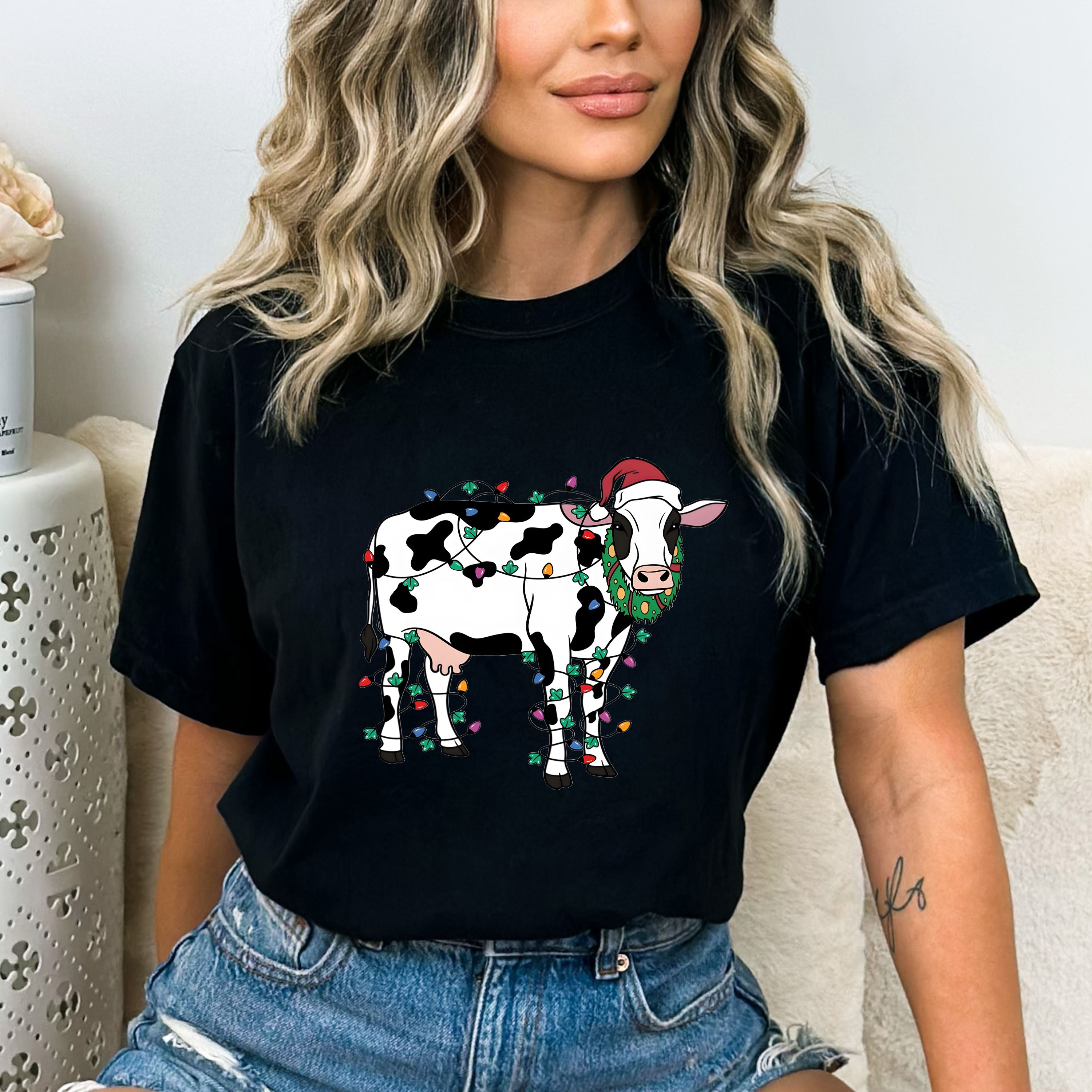 "Santa Cow With Lights"