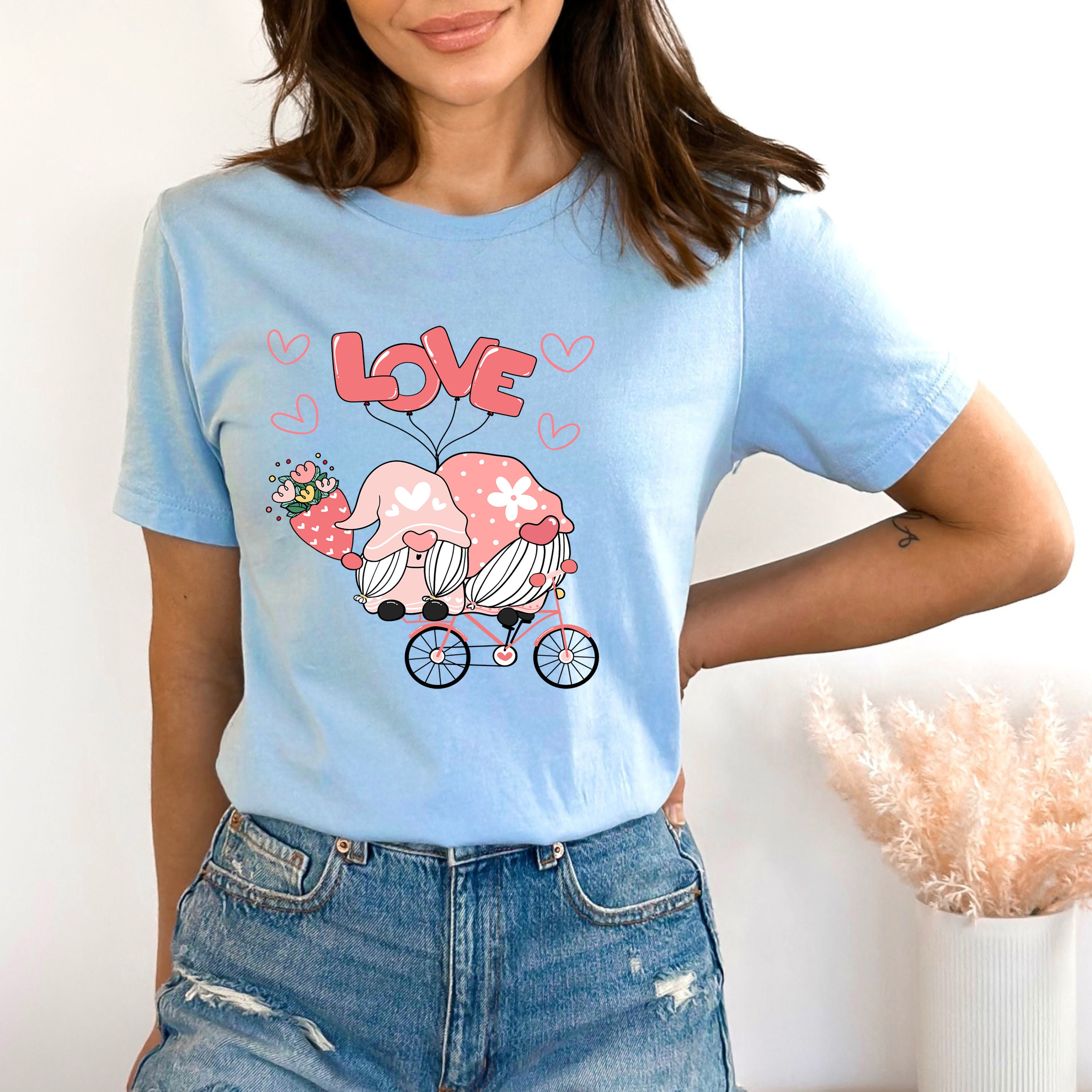 Love gnomes( Valentine t shirt)  - Bella canvas