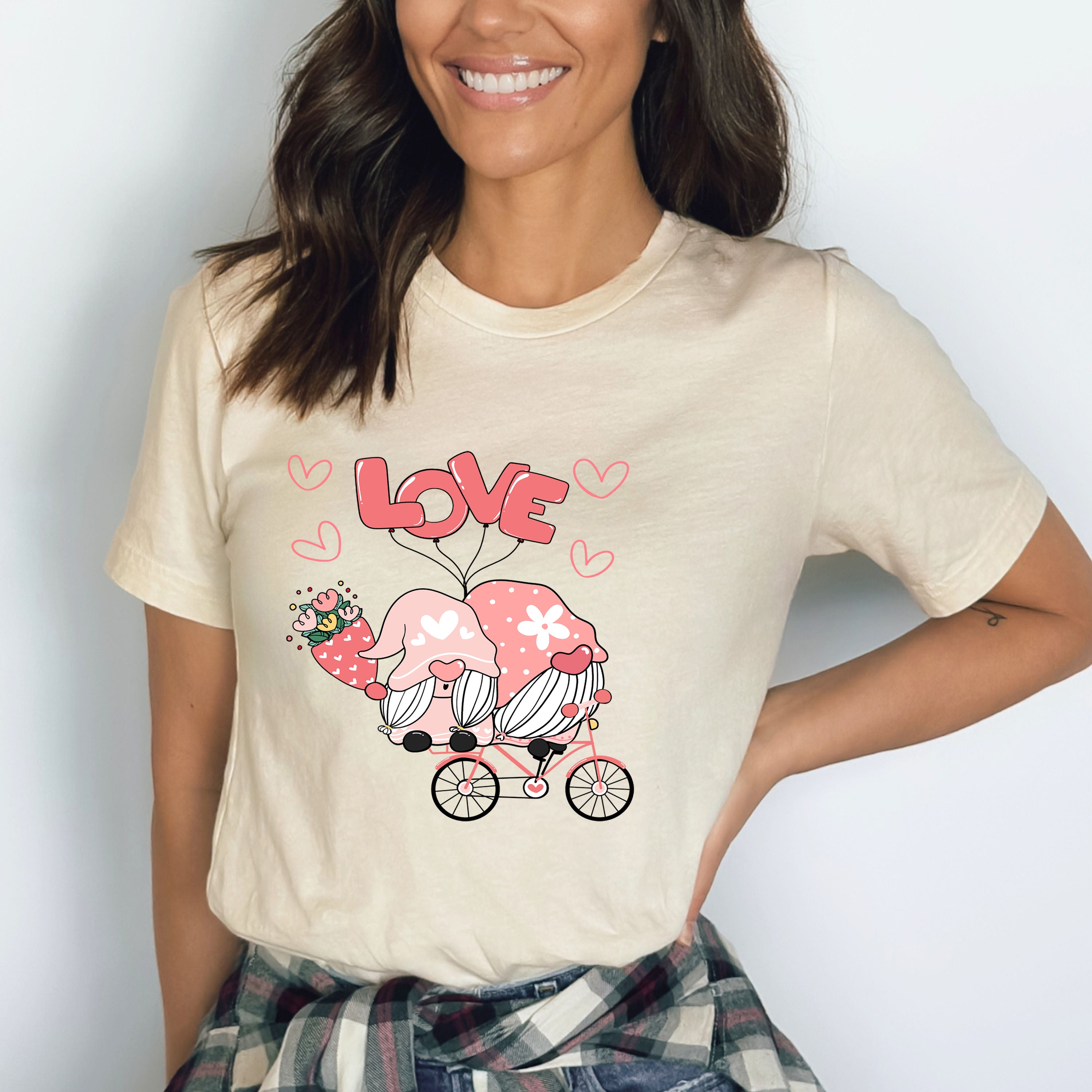 Love gnomes( Valentine t shirt)  - Bella canvas
