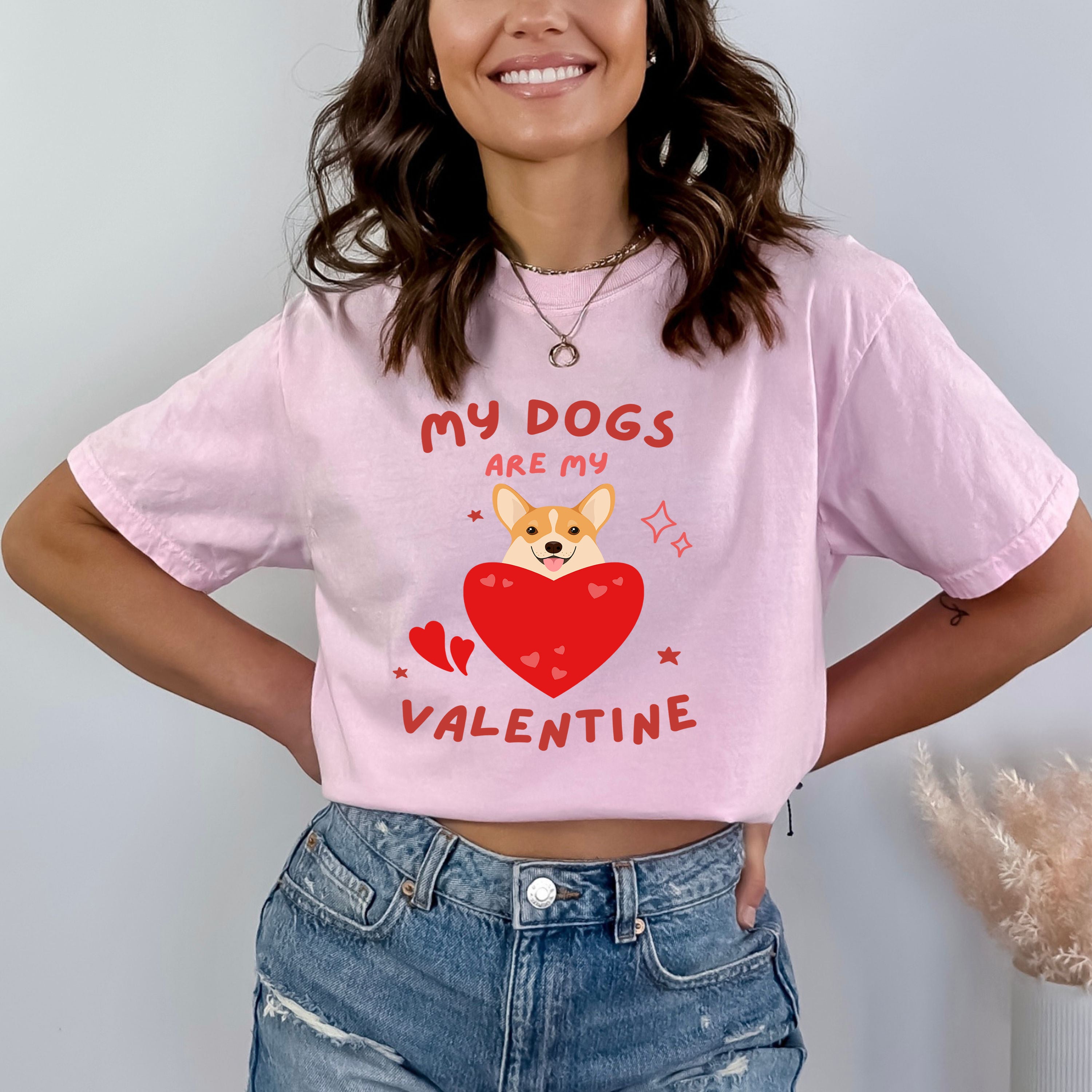 My Dogs Are My Valentine - Bella canvas