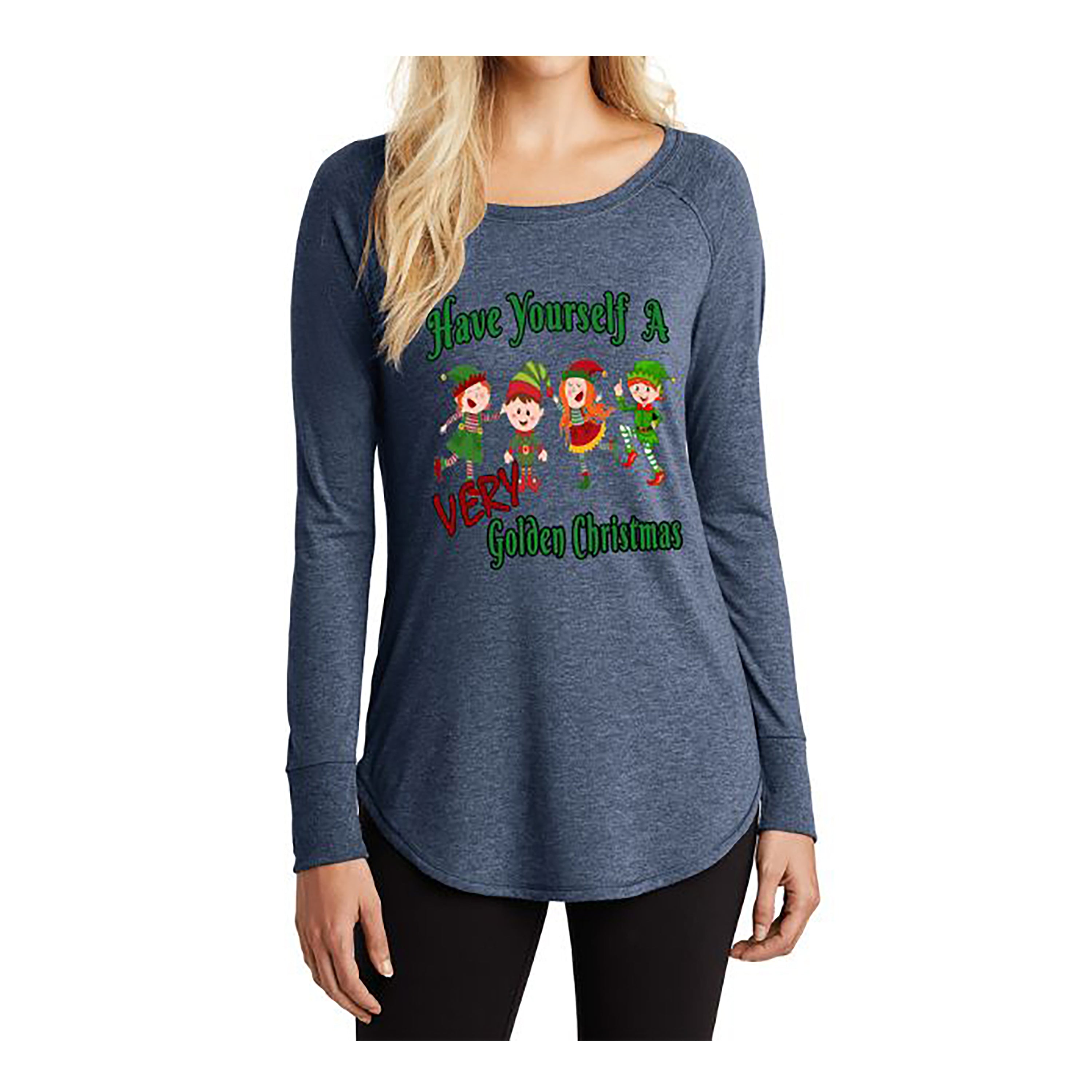 'Have Yourself A VERY Golden Christmas''- Stylish Long-Sleeve Tee