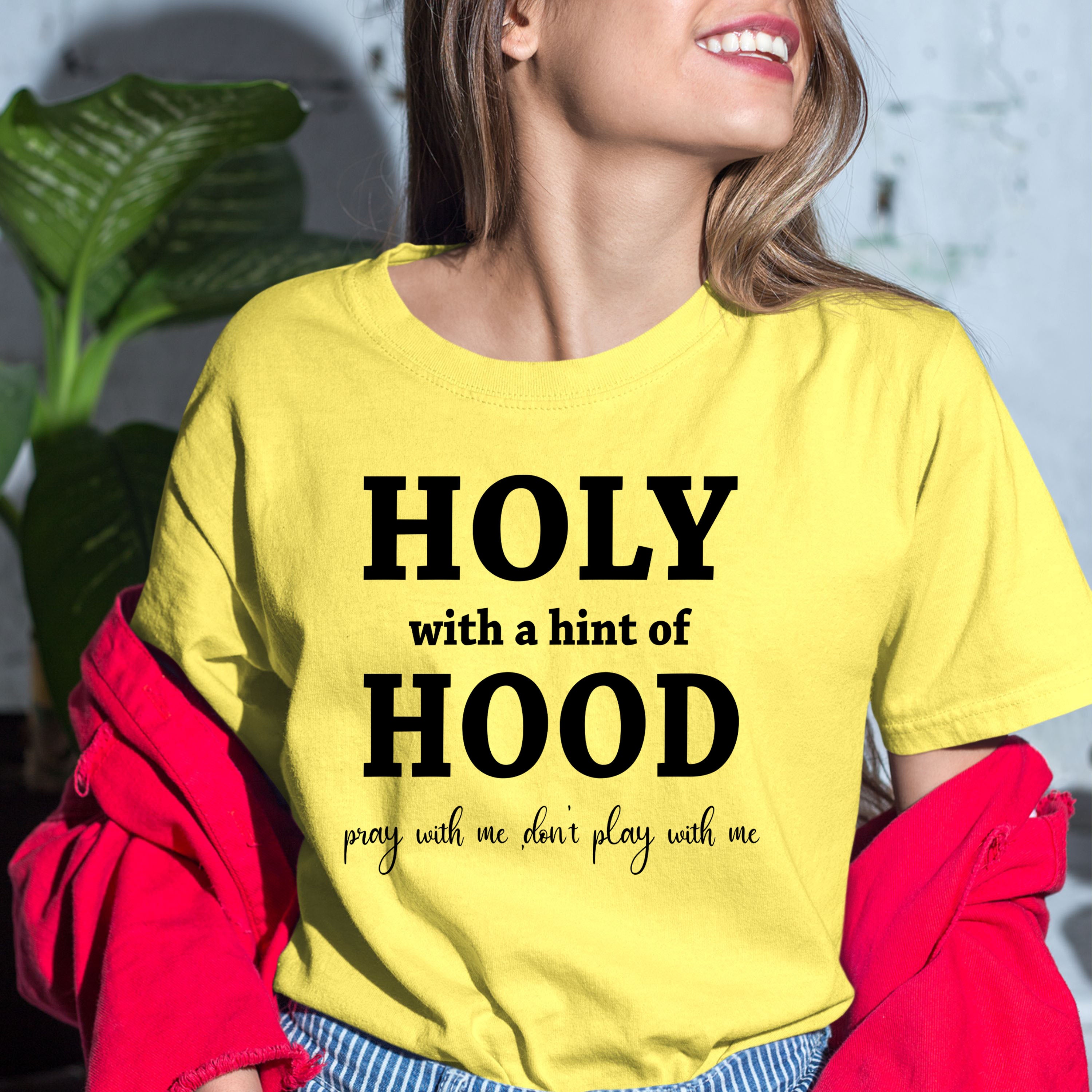 Holy With The Hint Of Hood - Bella canvas