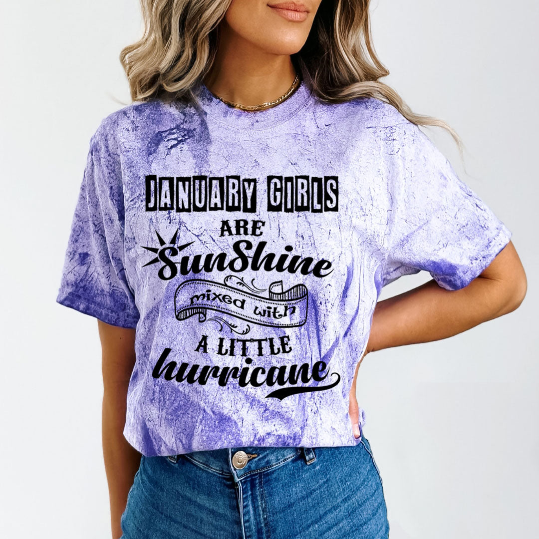 January Girls Are Sunshine - Unisex Tie-Dye Colorblast T-Shirt