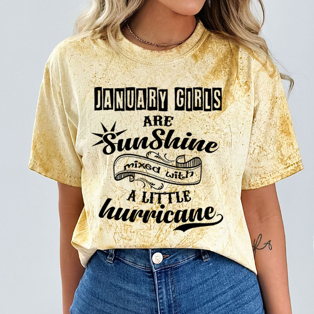 January Girls Are Sunshine - Unisex Tie-Dye Colorblast T-Shirt