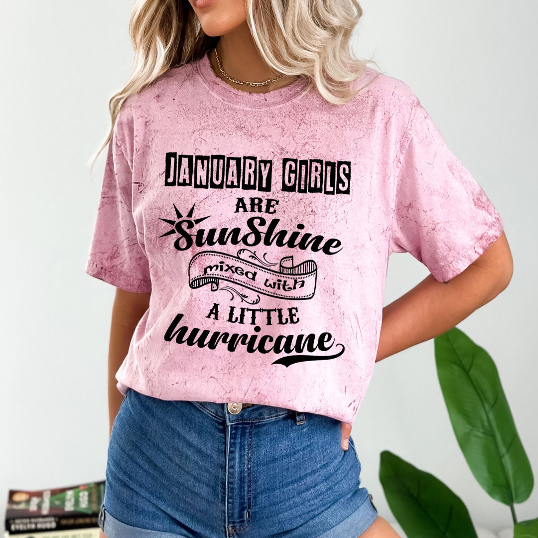January Girls Are Sunshine - Unisex Tie-Dye Colorblast T-Shirt