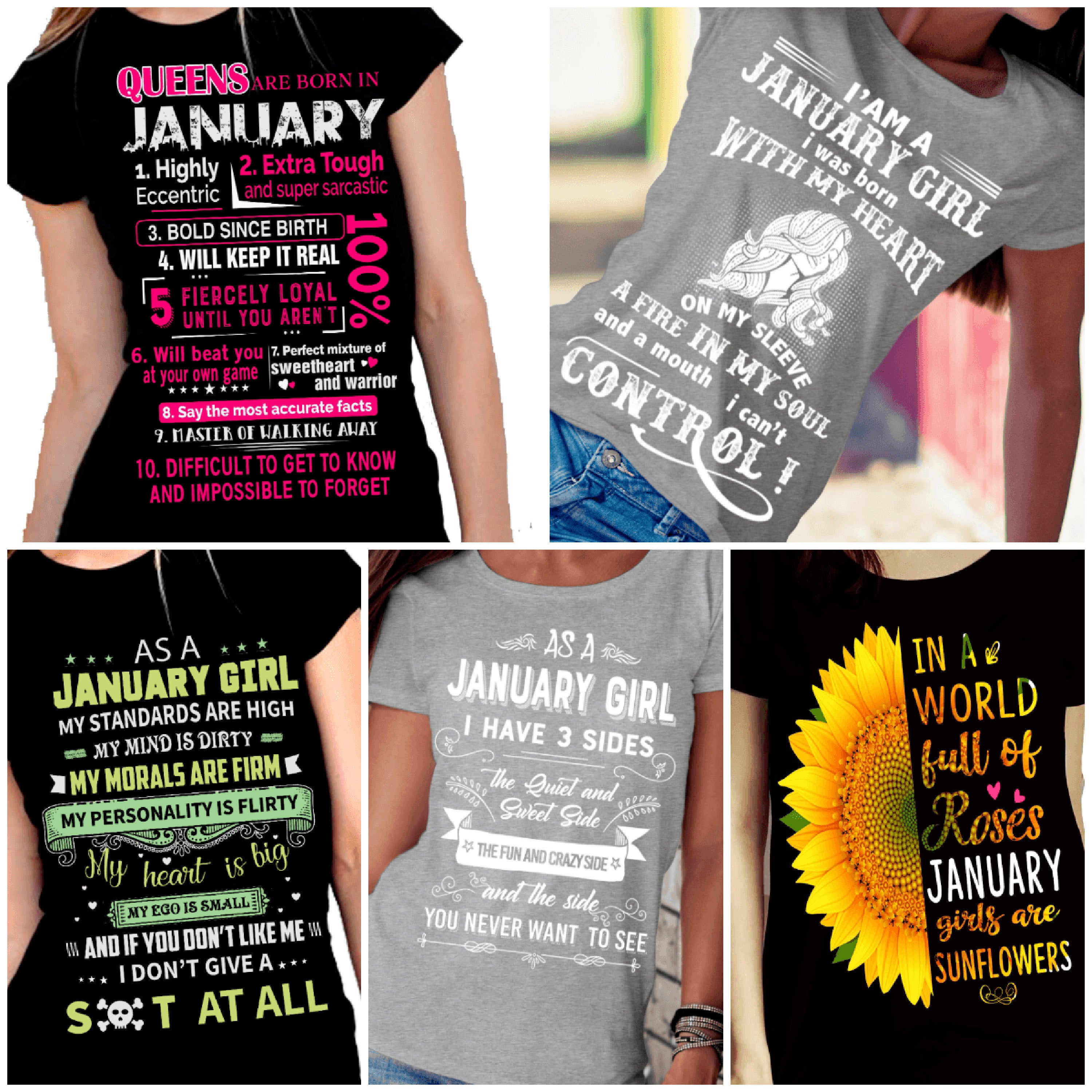"January Pack Of 5 Shirts"
