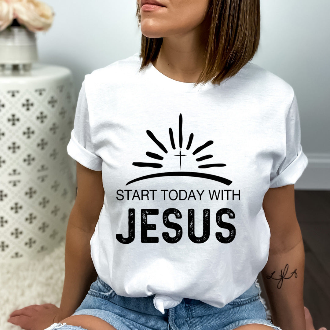 Start Today with Jesus - Bella Canvas