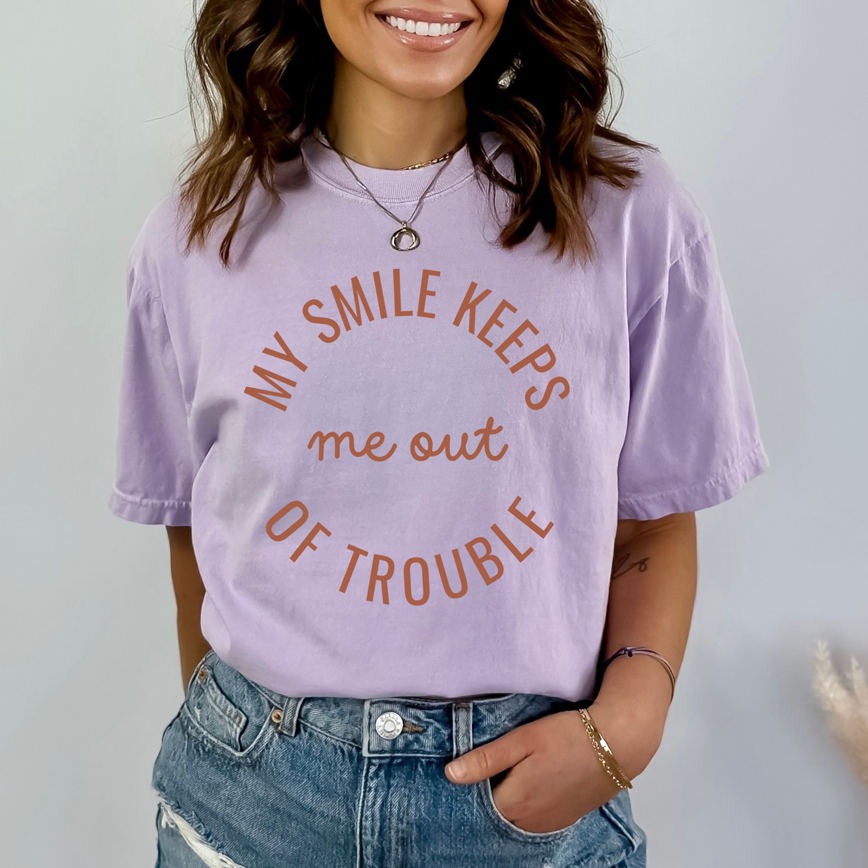 My Smile Keeps Me Trouble Out - Bella Canvas