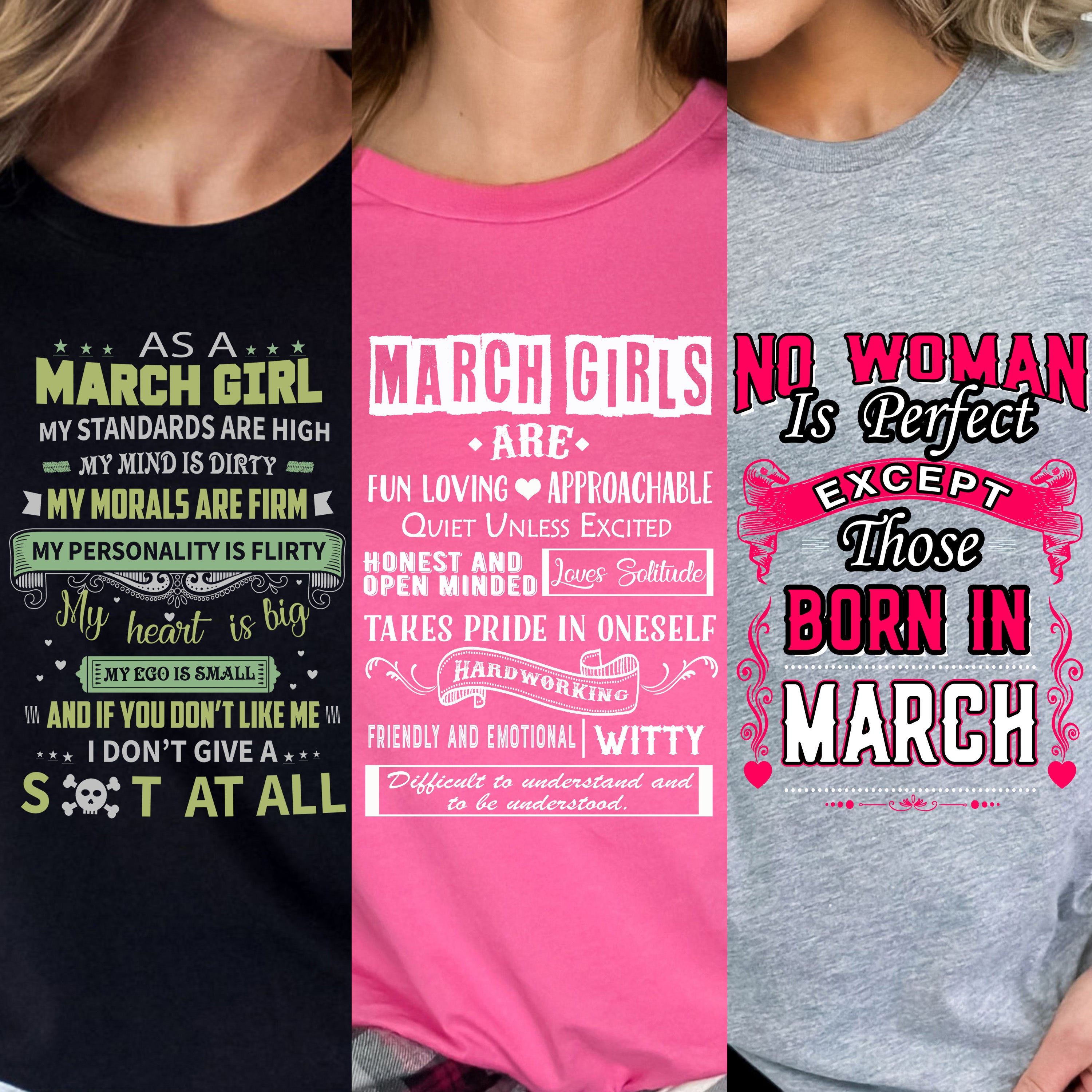 "March Pack Of 3 Shirts Combo -2"
