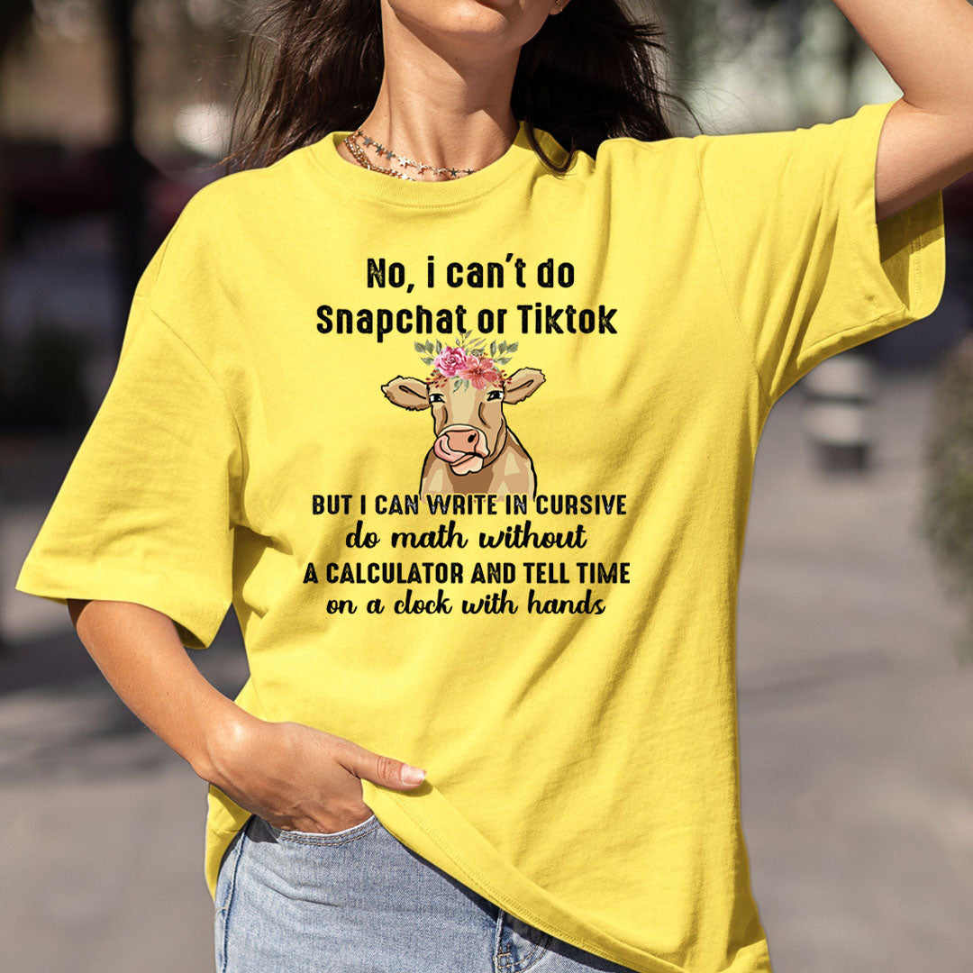 I Can't Do Snapchat Or TikTok - Bella canvas