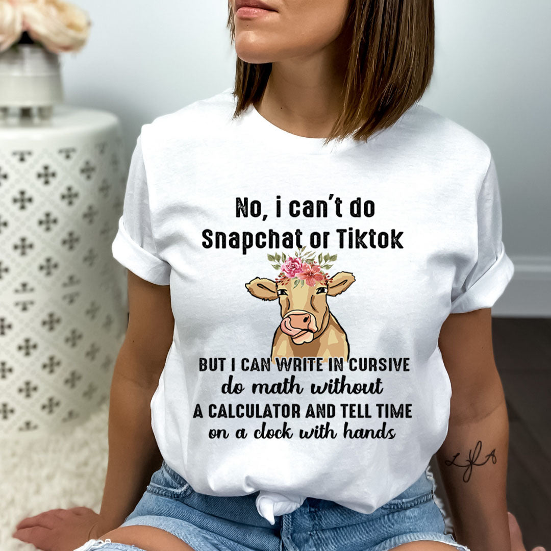 I Can't Do Snapchat Or TikTok - Bella canvas