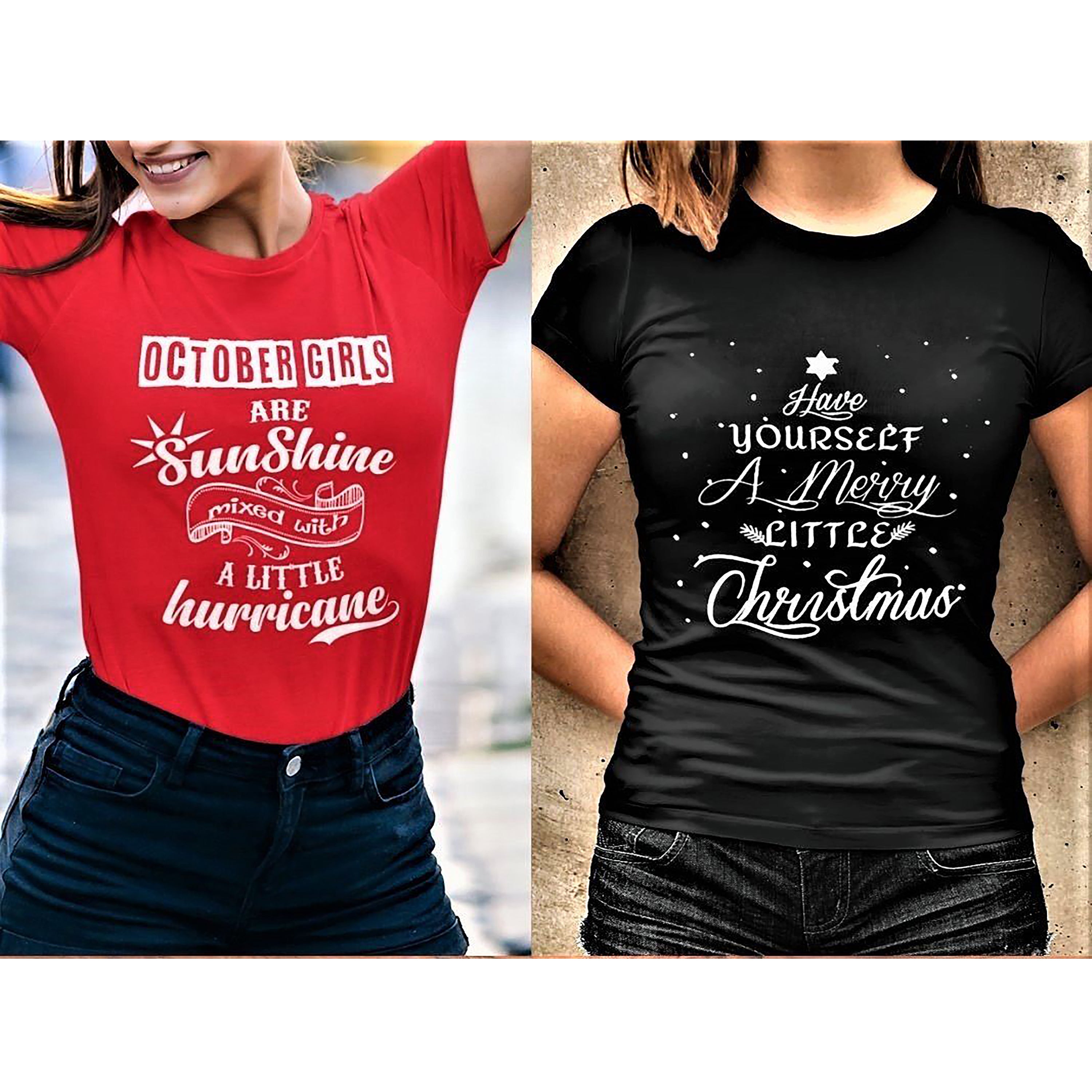 "2 Awesome Designs Combo- October Sunshine + Merry Little Christmas".