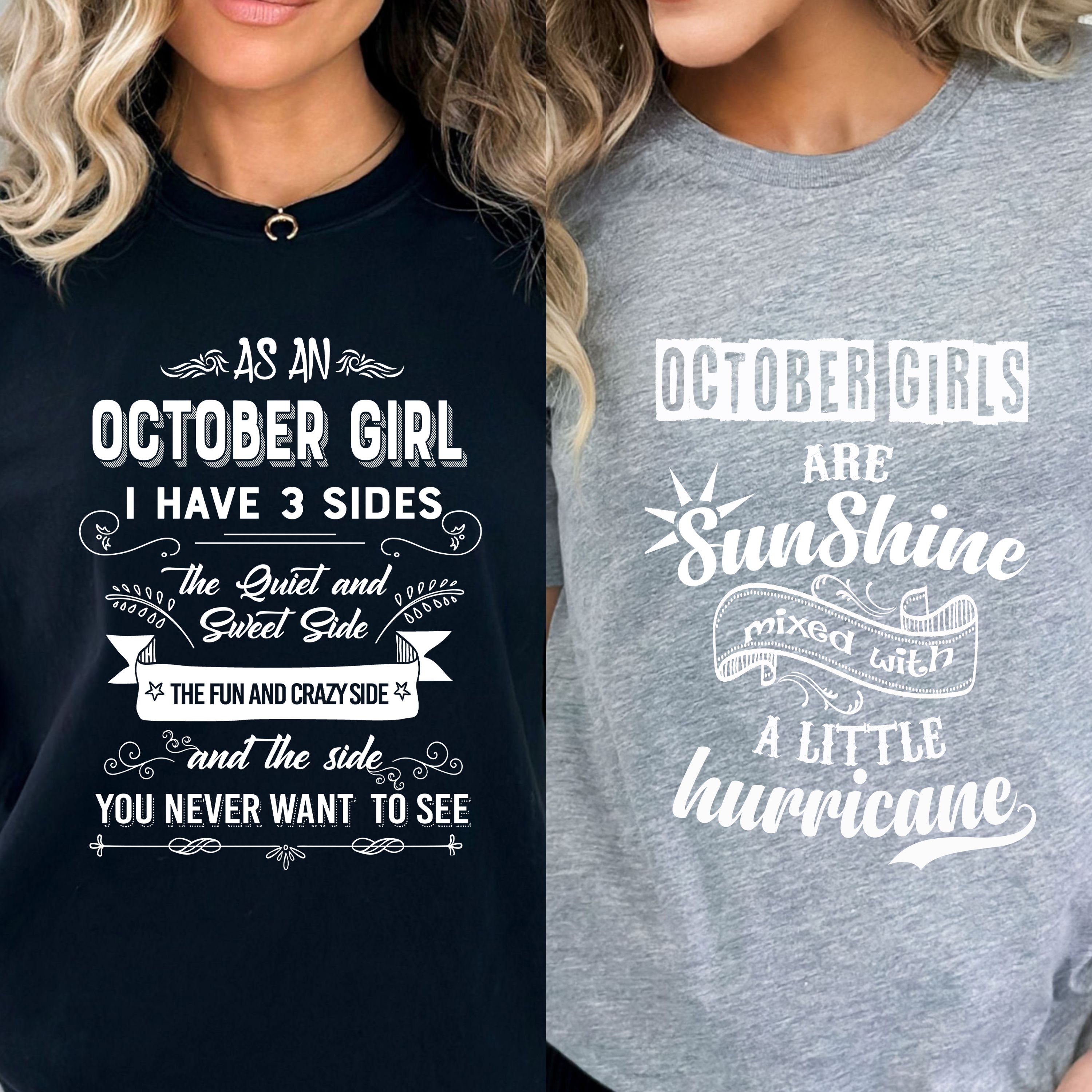 Premium "October -Sunshine & 3 Sides -Pack of 2"