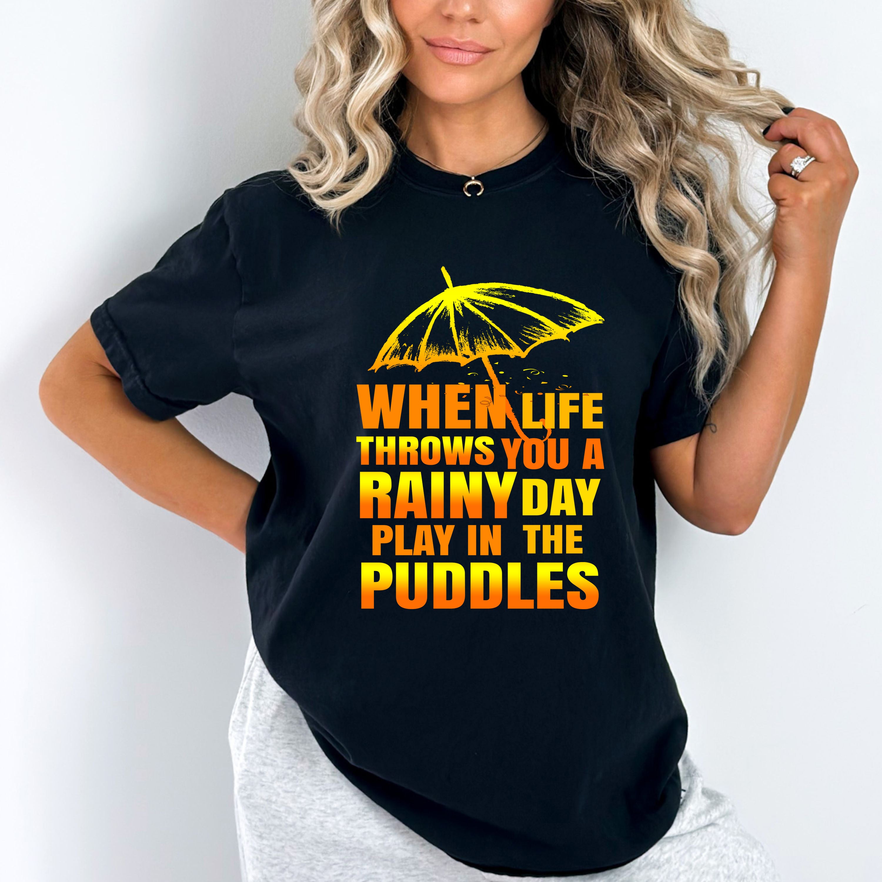 "PLAY IN THE PUDDLES"T-SHIRT