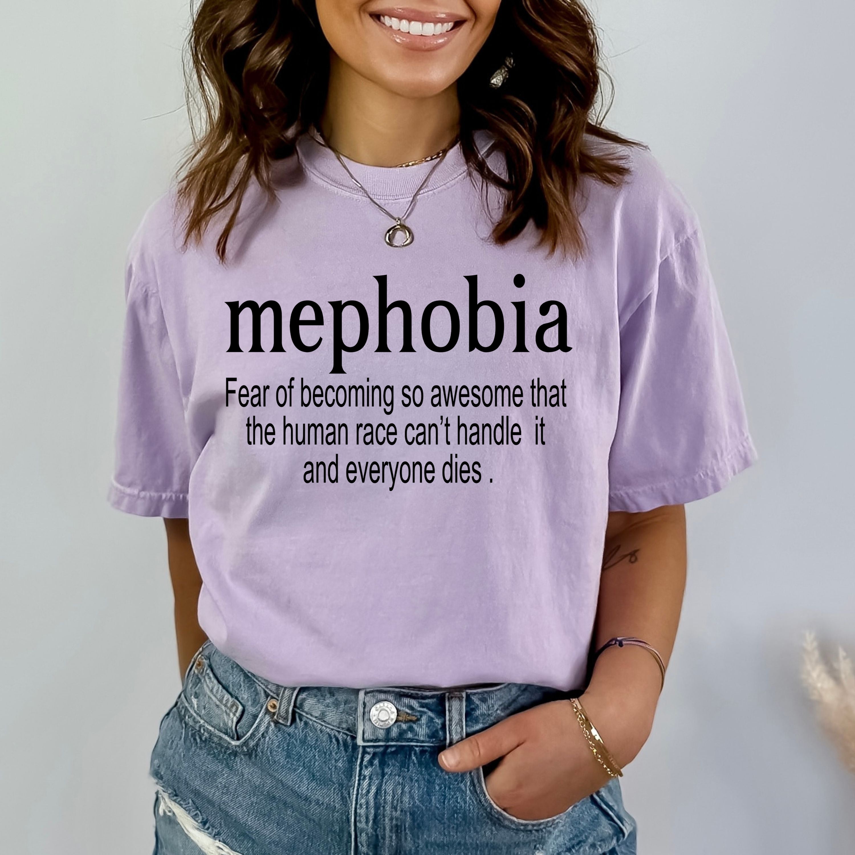 mephobia: Fear Of Becoming So Awesome - Bella Canvas