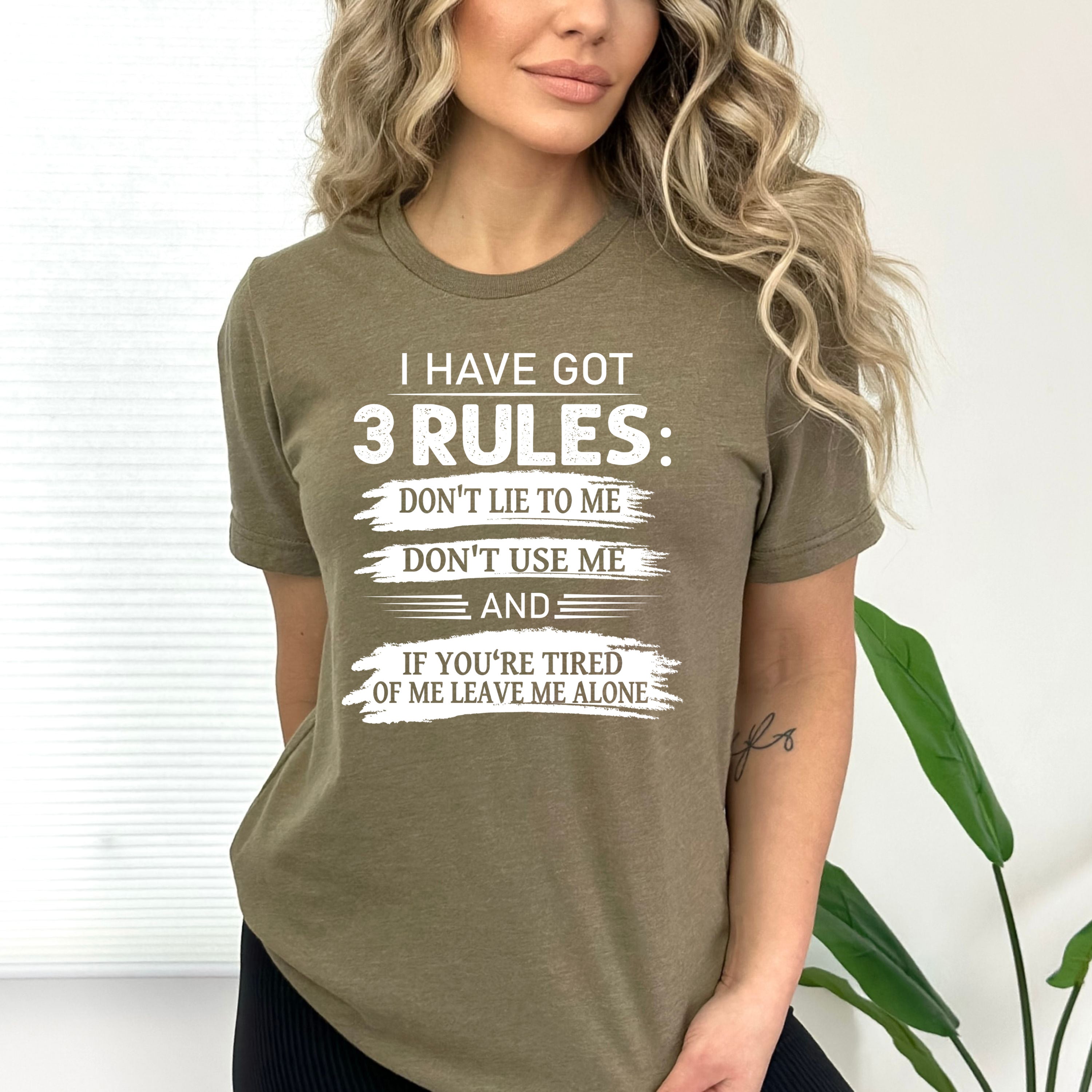 I Have Got 3 Rules - Bella canvas