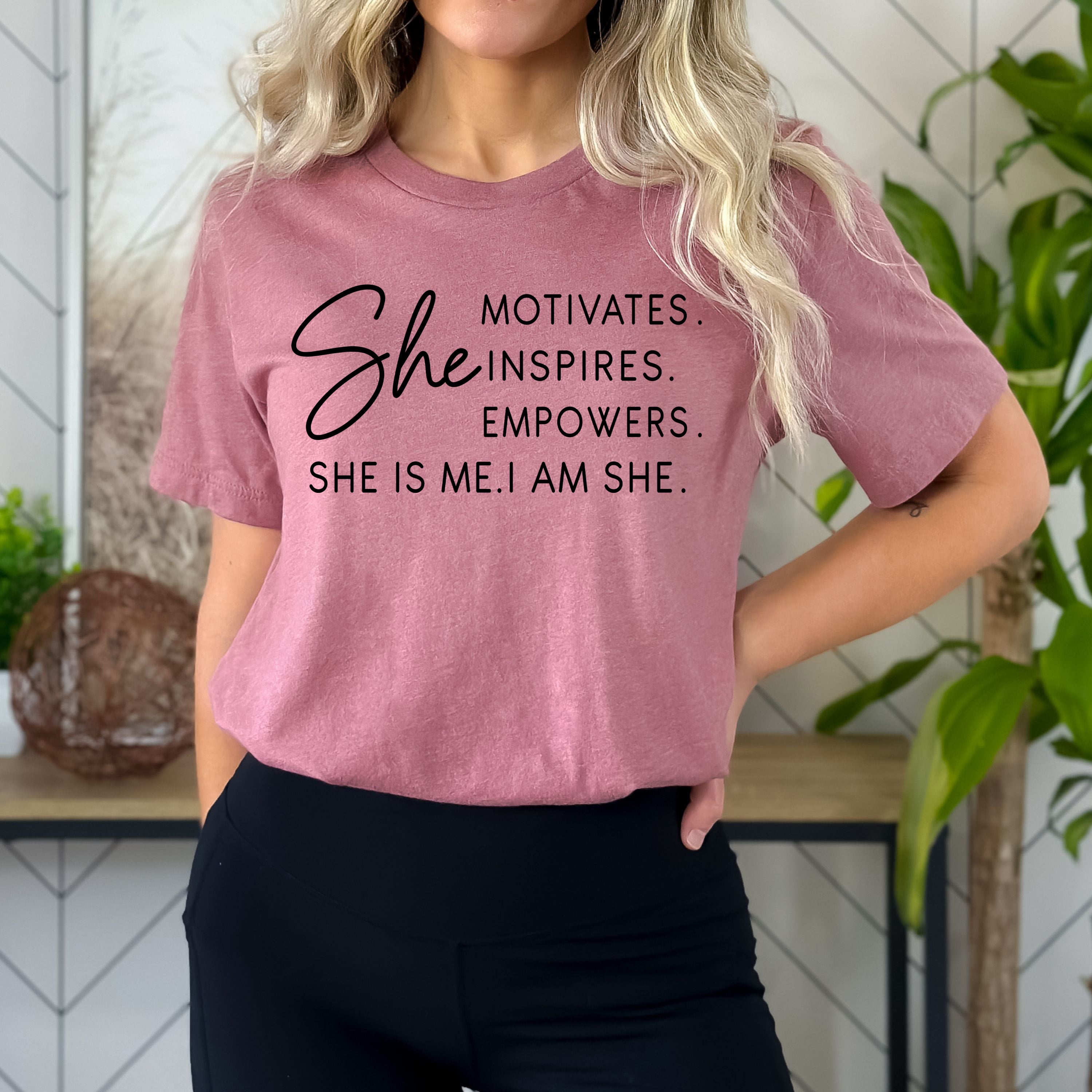 She Motivates Inspires - Bella Canvas