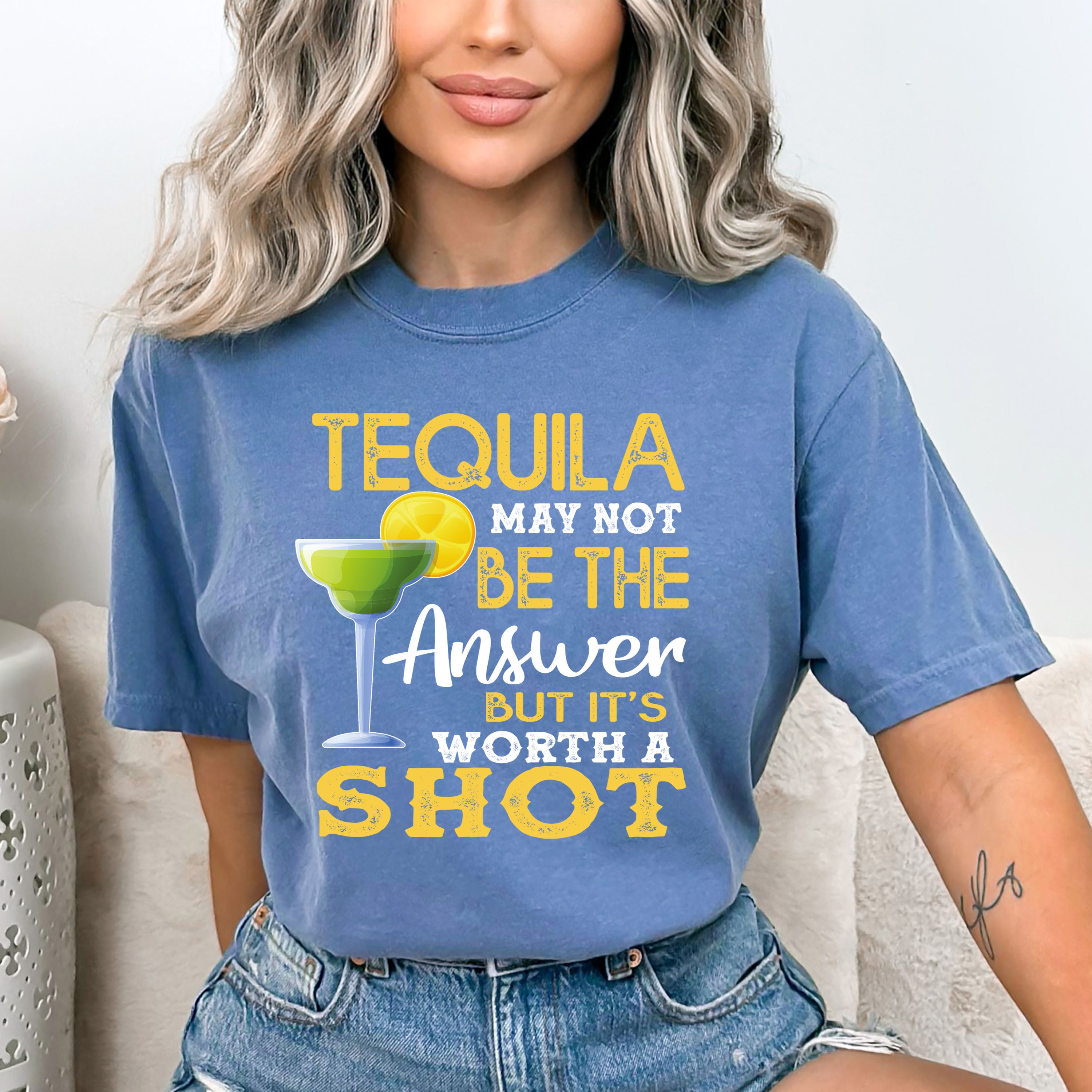 TEQUILA MAY NOT BE THE ANSWER - Bella Canvas