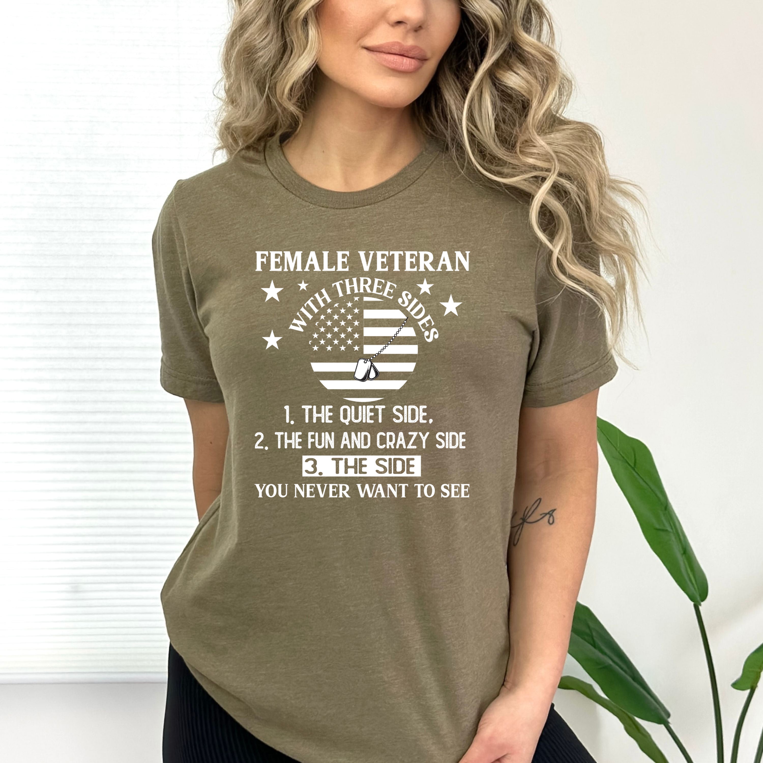 Female Veteran The 3 Sides - Bella canvas