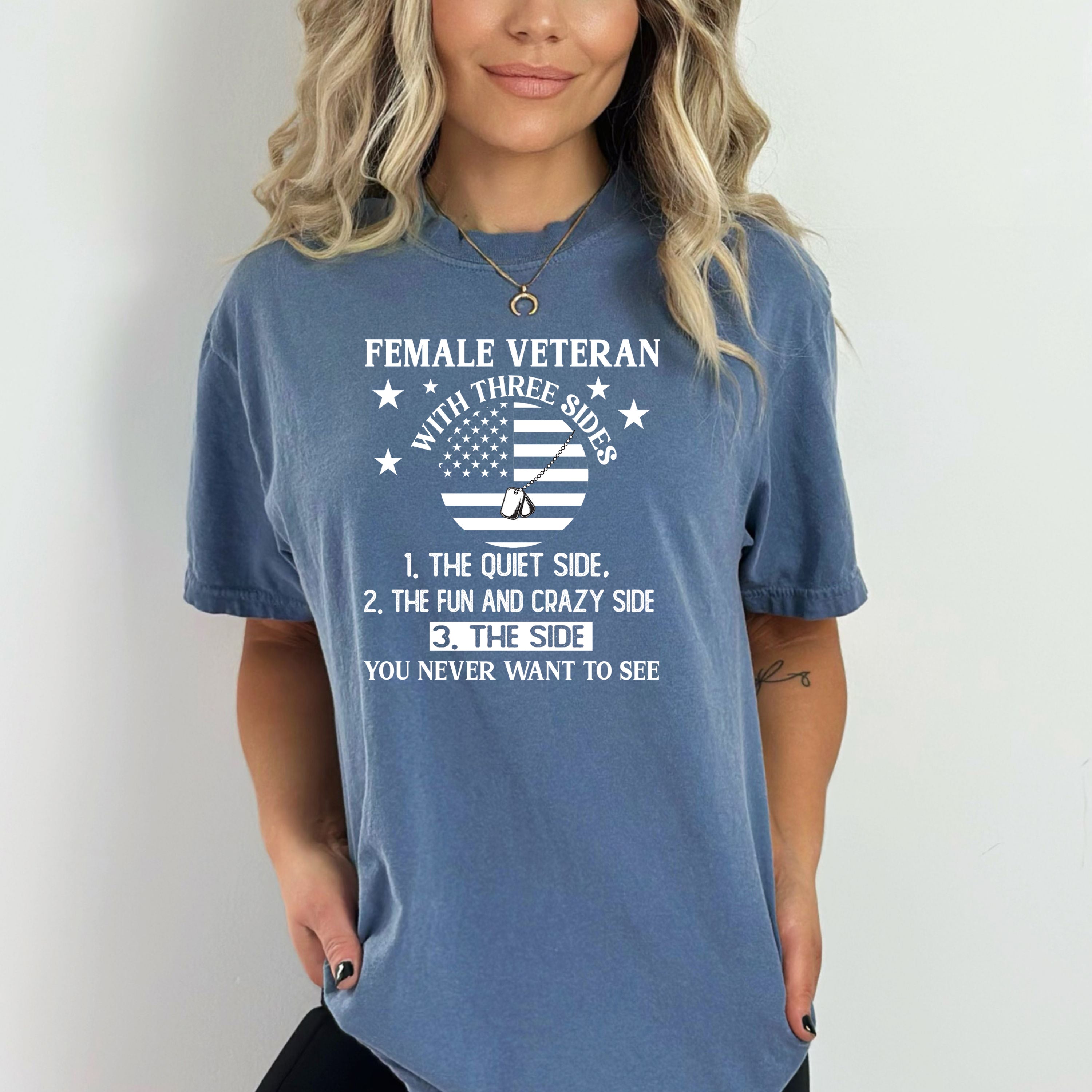 Female Veteran The 3 Sides - Bella canvas