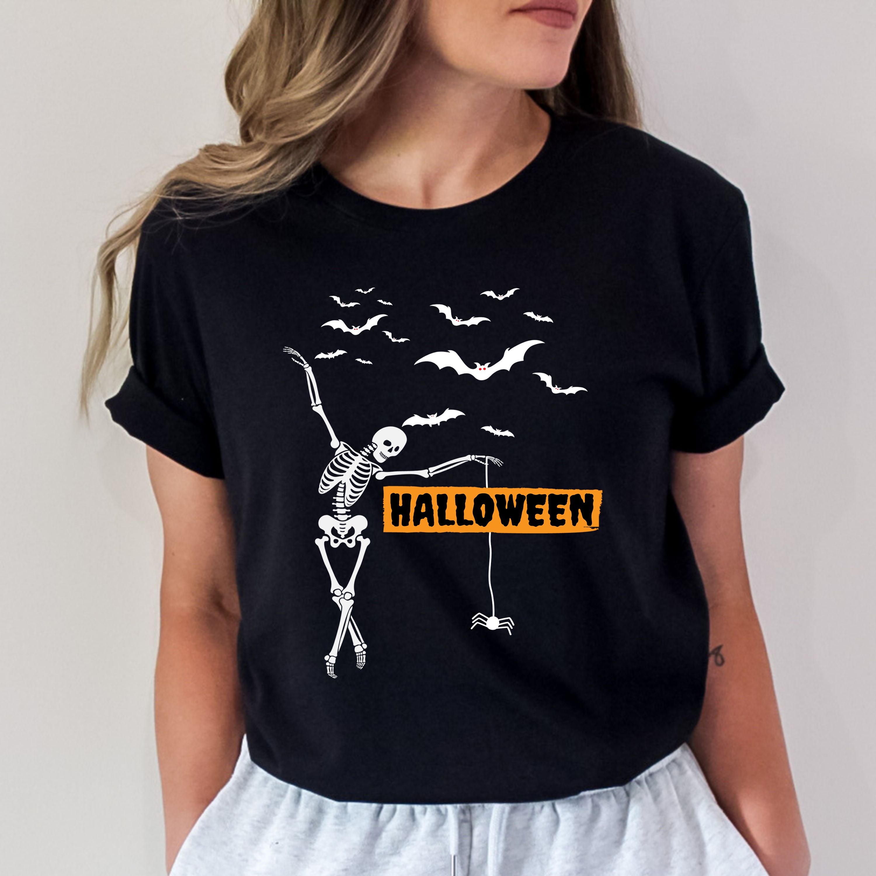 Dancing Skeleton Halloween - Bella Canvas