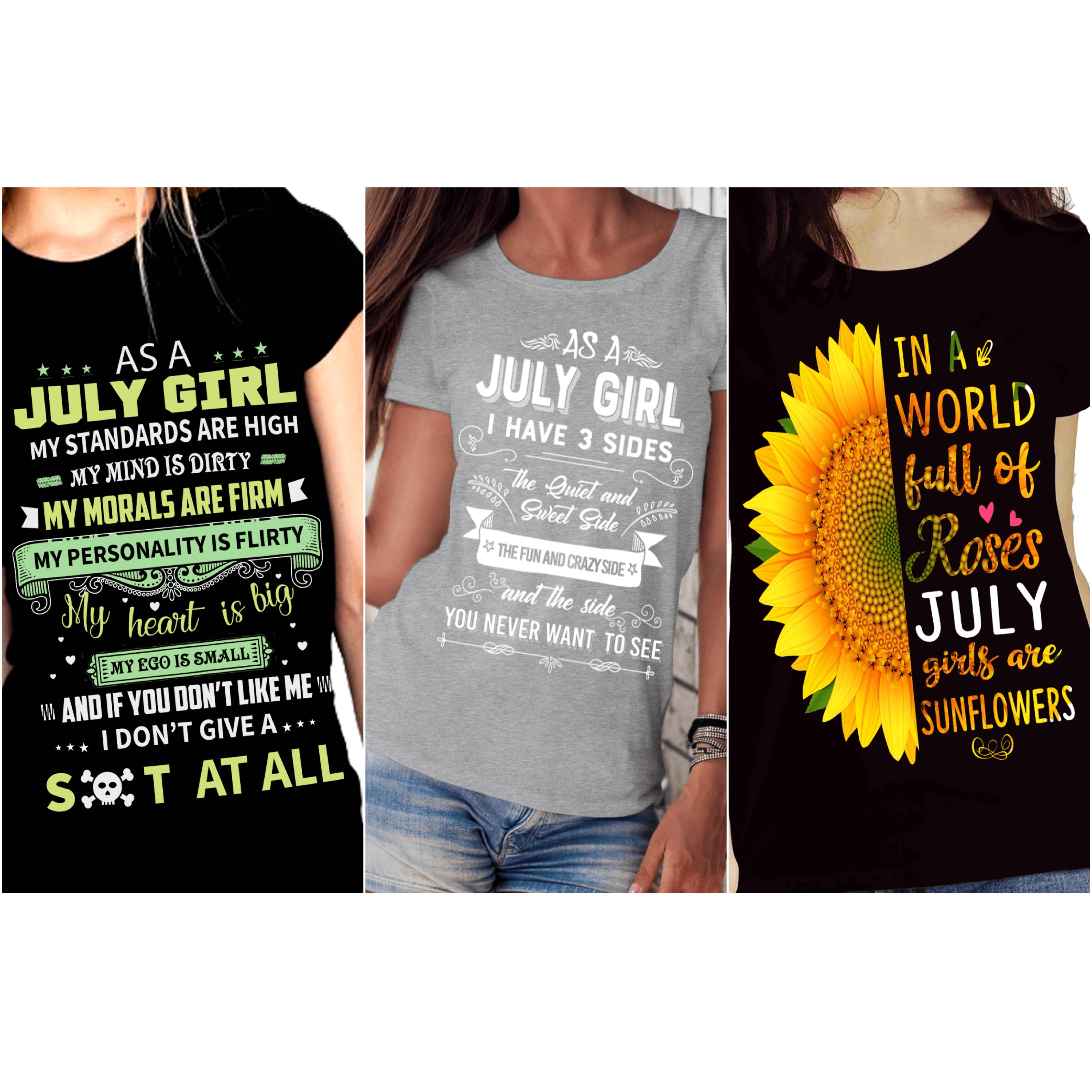 "July Pack Of 3 Shirts"