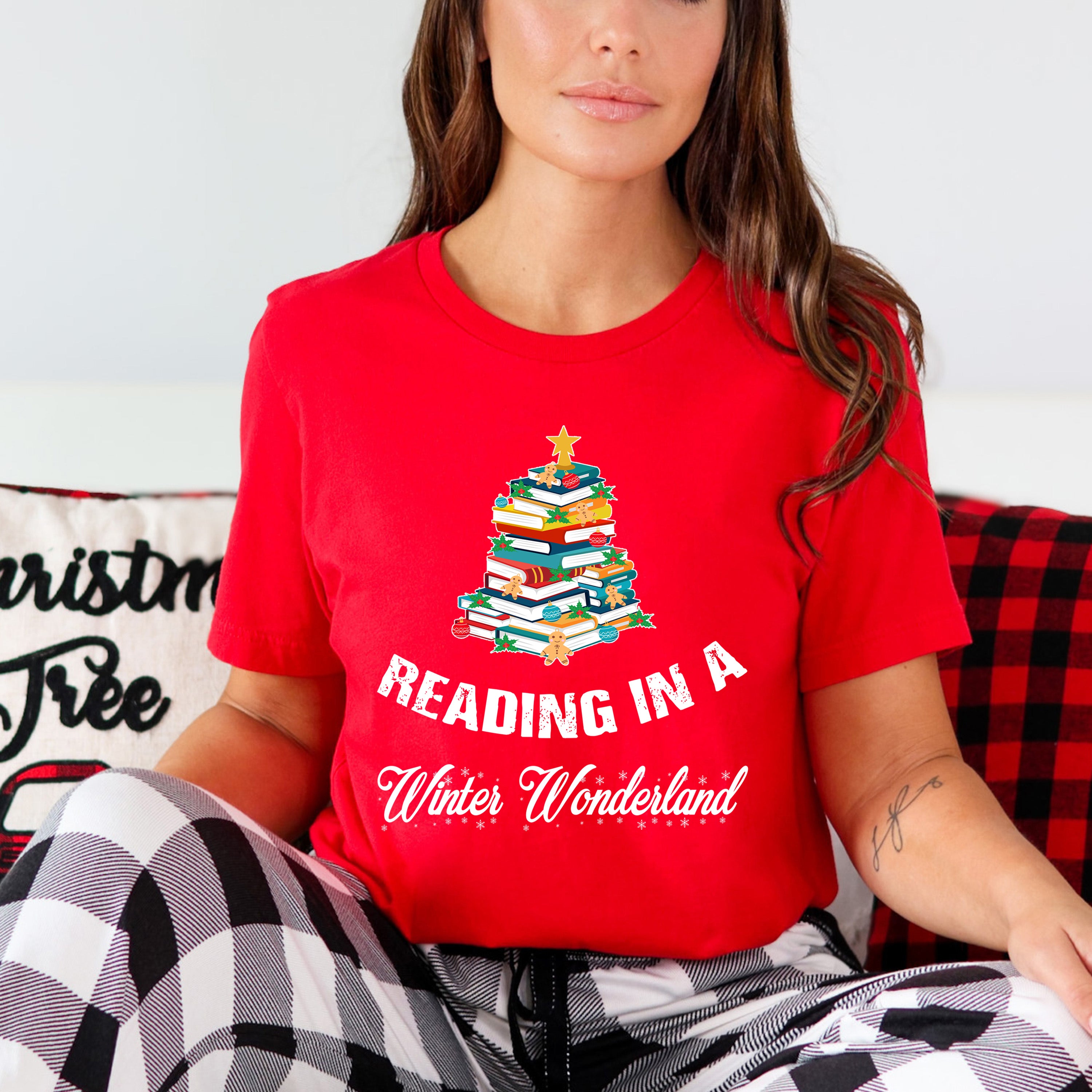 Reading In A Winter Wonderland - Bella canvas