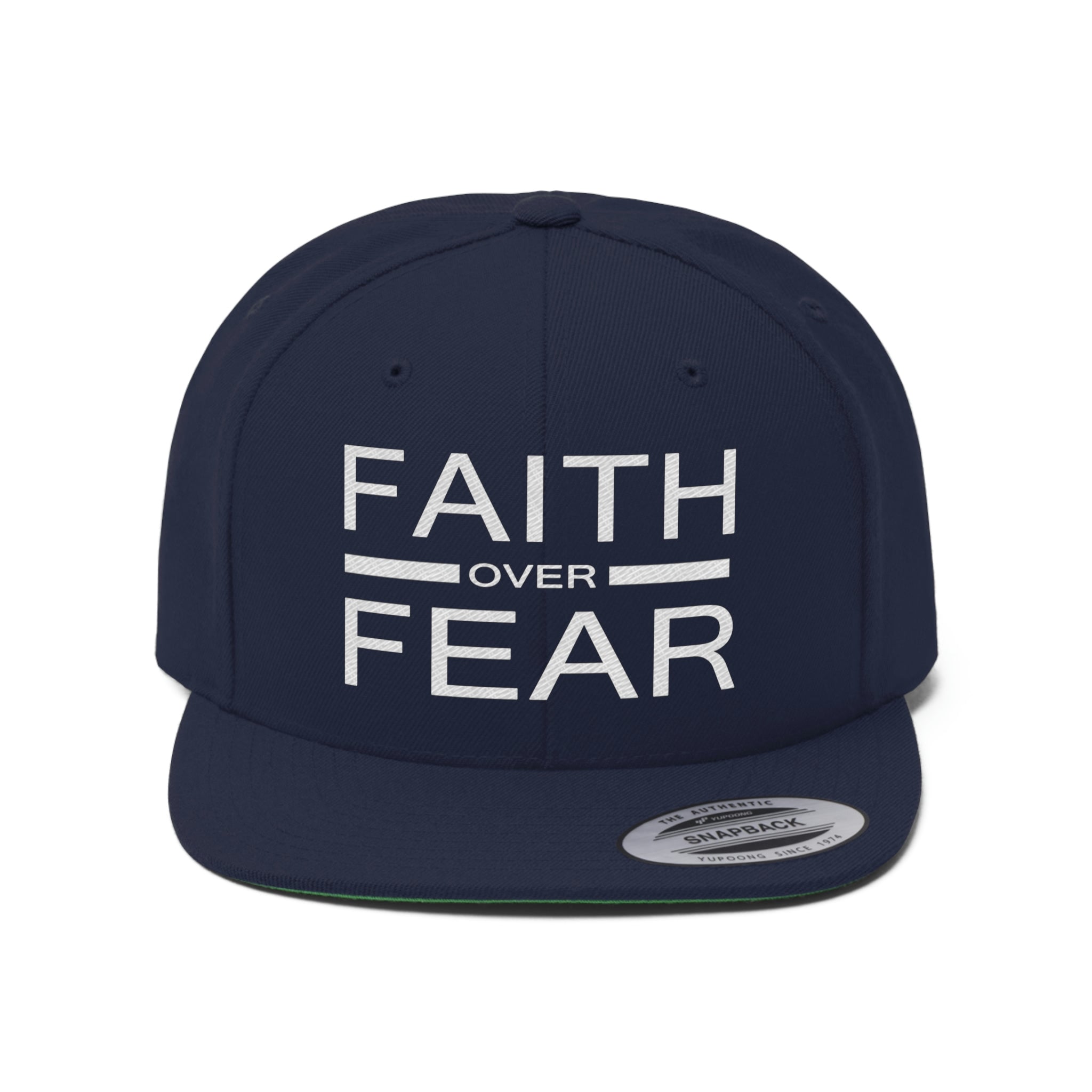 Faith Over Fear Unisex Flat Bill Hat