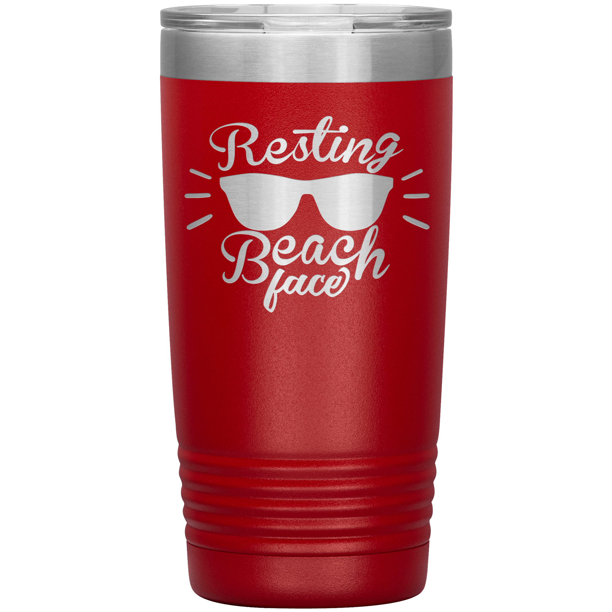 "RESTING BEACH FACE" Tumbler