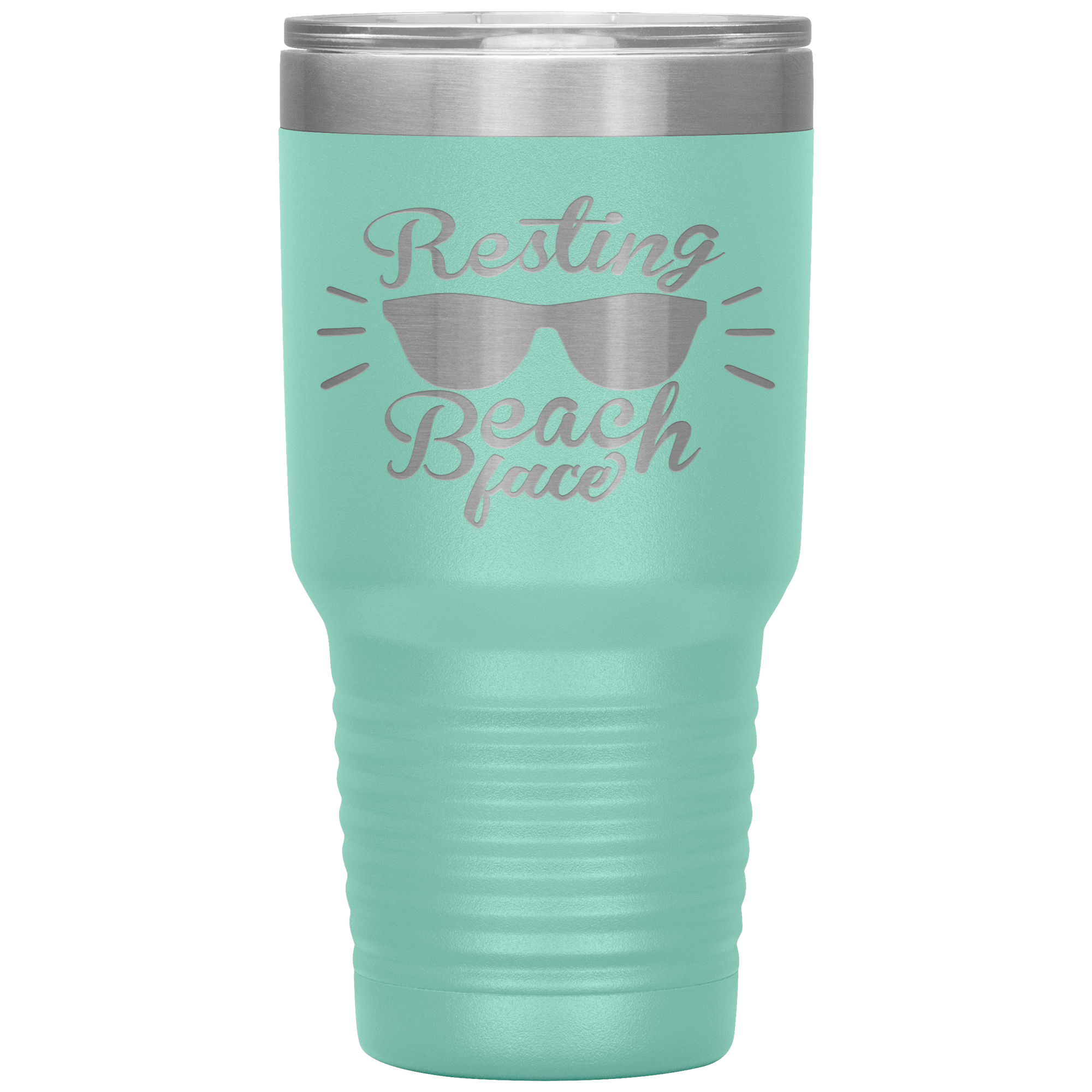 "RESTING BEACH FACE" Tumbler