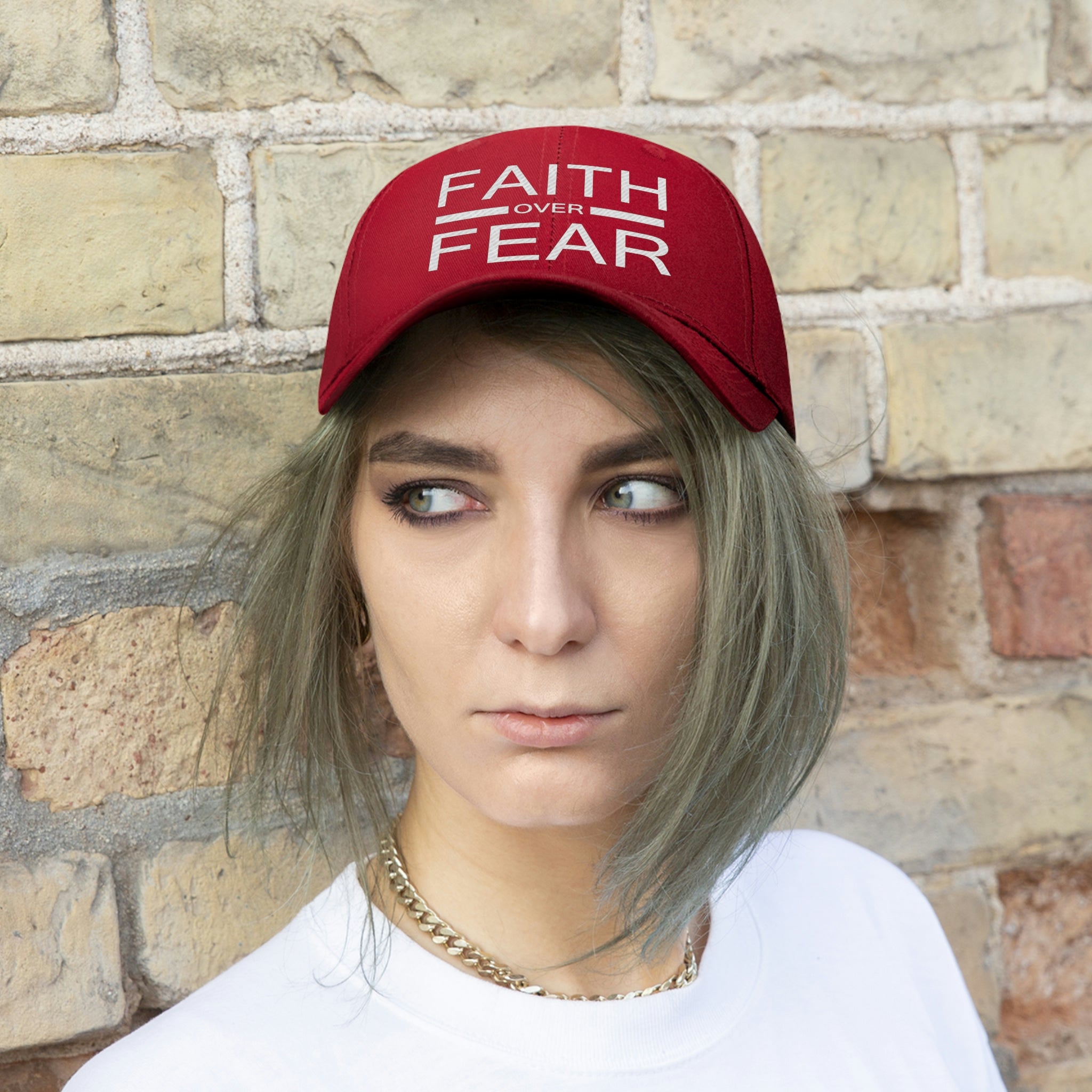 Faith Over Fear Unisex Twill Hat