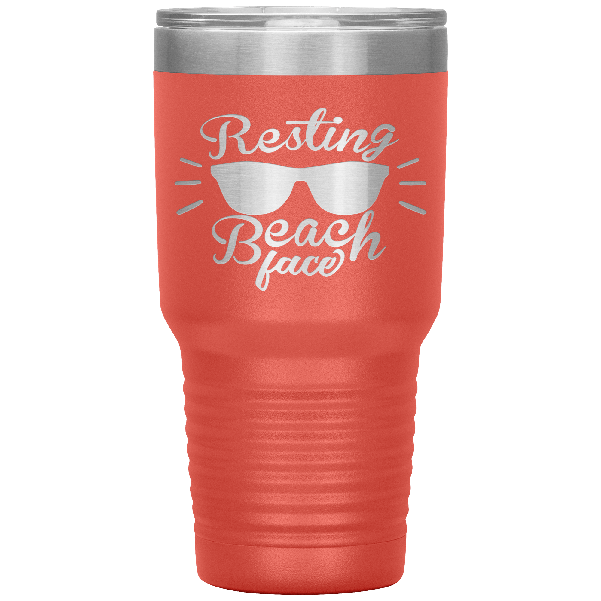 "RESTING BEACH FACE" Tumbler