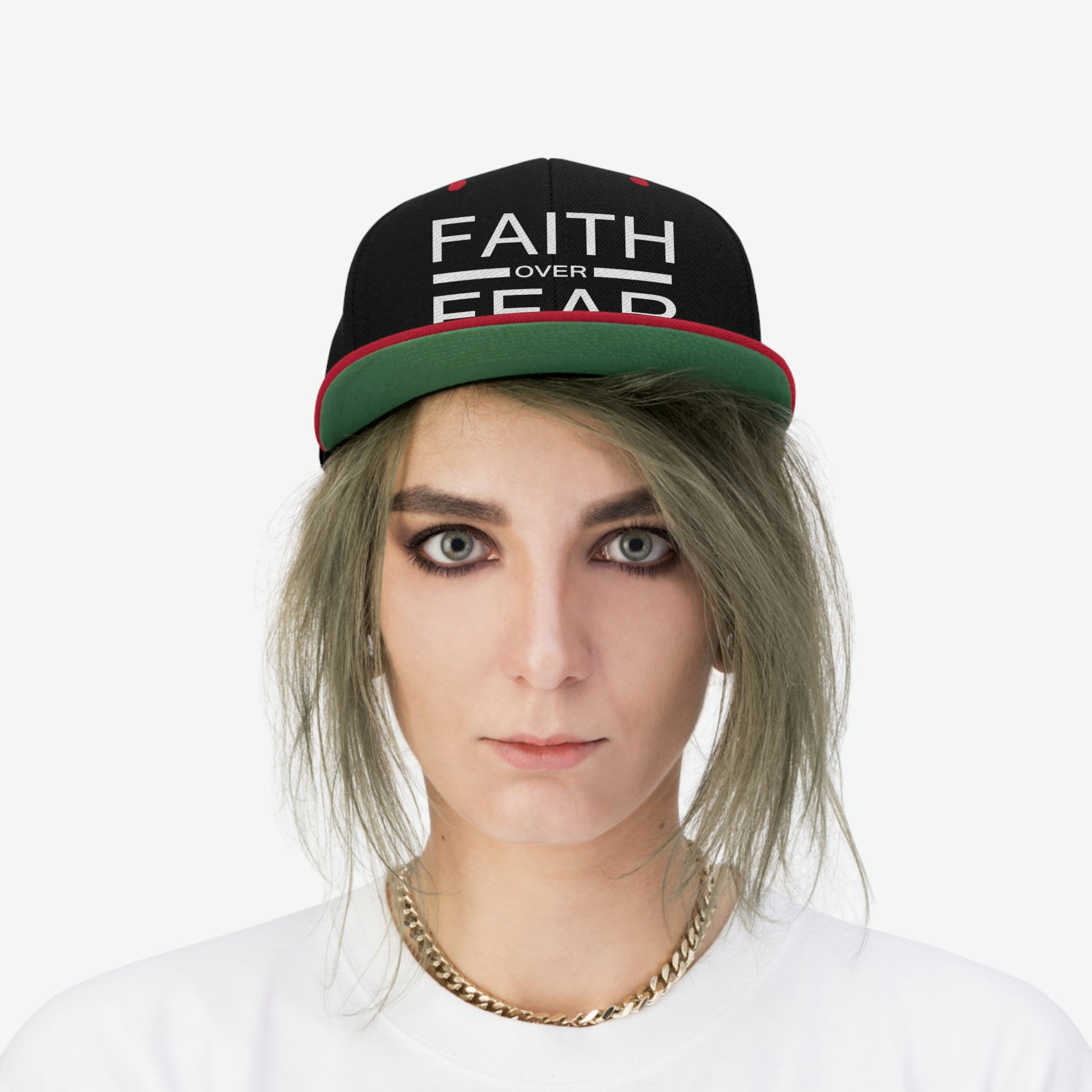 Faith Over Fear Unisex Flat Bill Hat