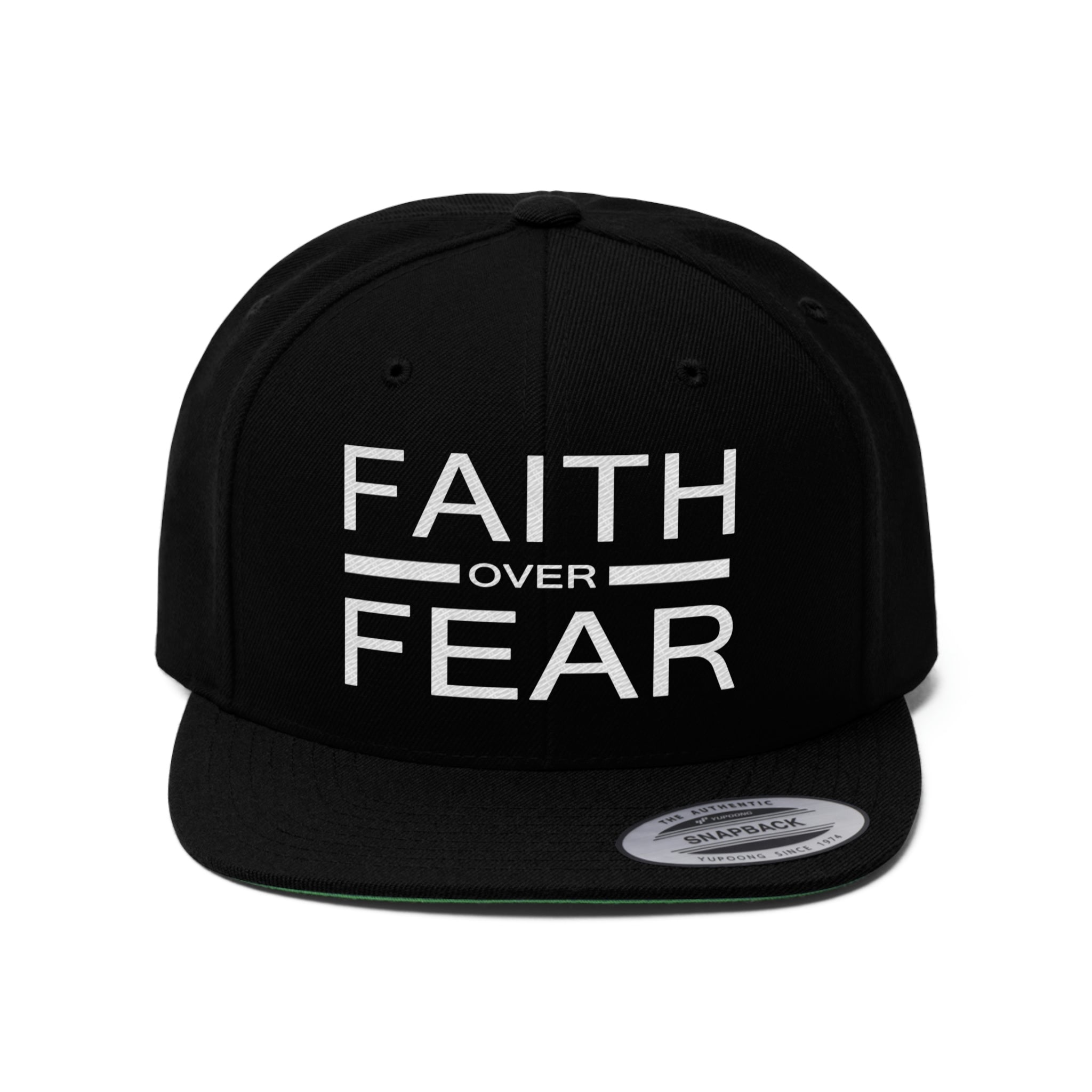 Faith Over Fear Unisex Flat Bill Hat