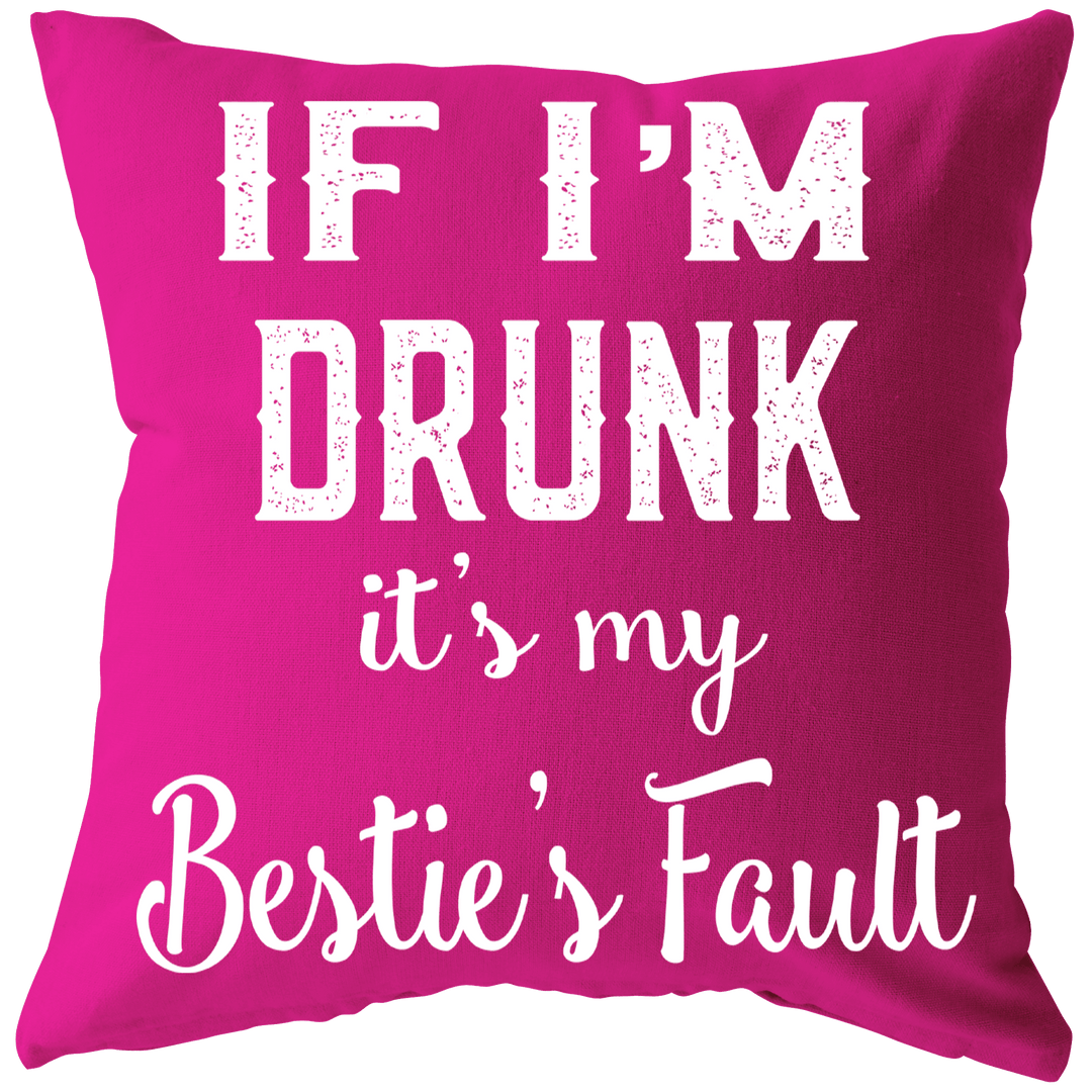 "Bestie's Fault Cushion" -Pink