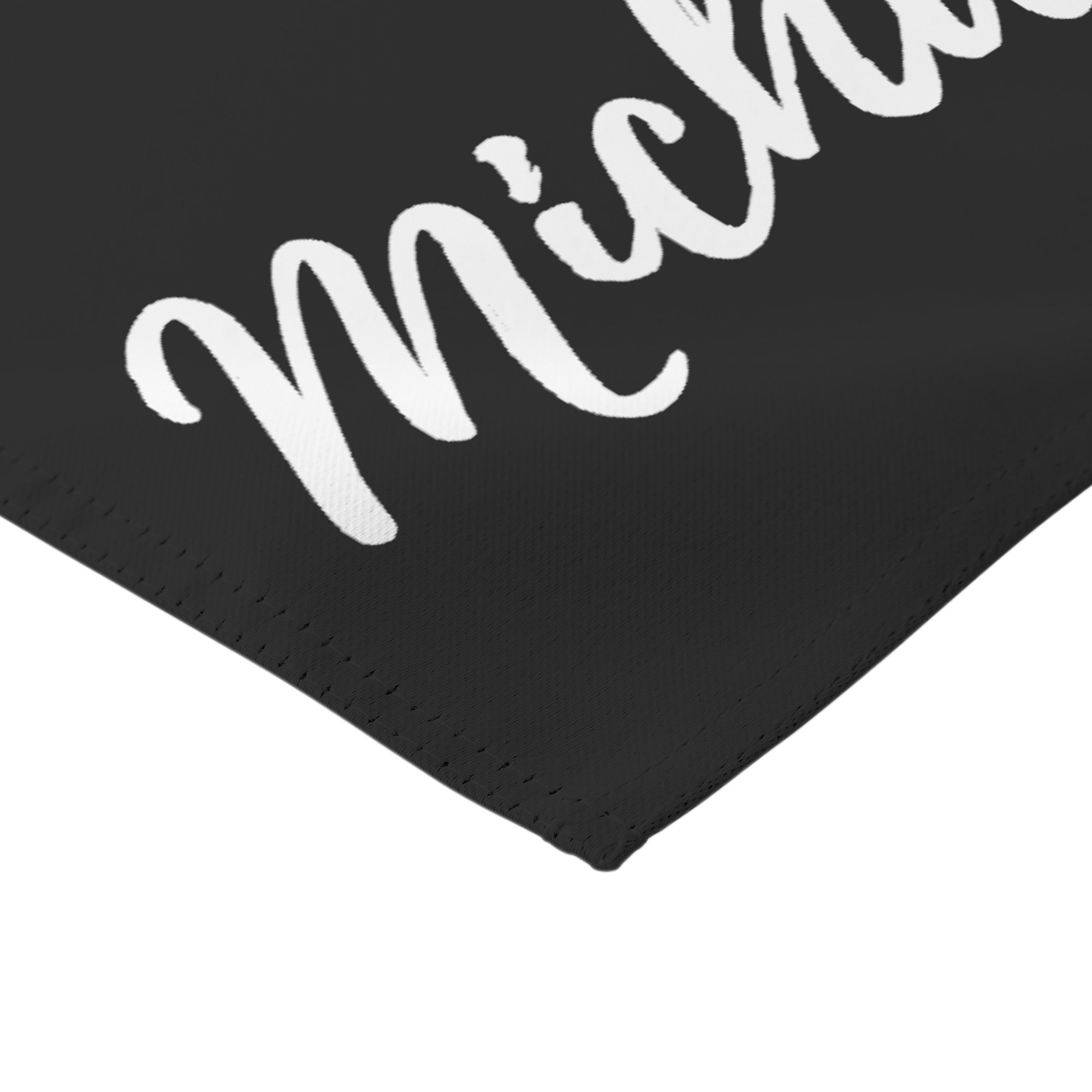 Personalized Floral Name Garden Flag (Black)