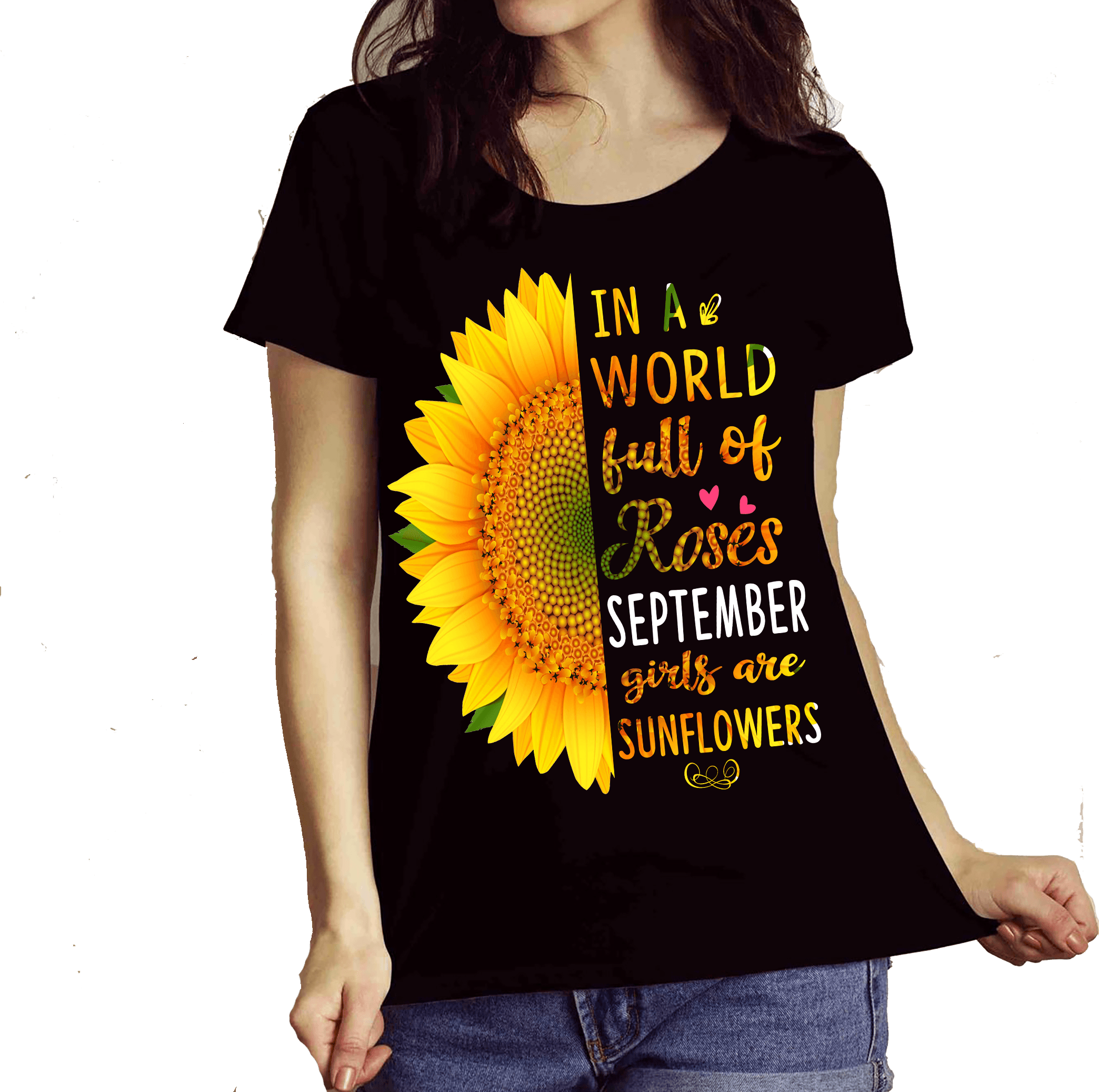"September Combo (Sunflower And 3 Sides)" Pack of 2 Shirts